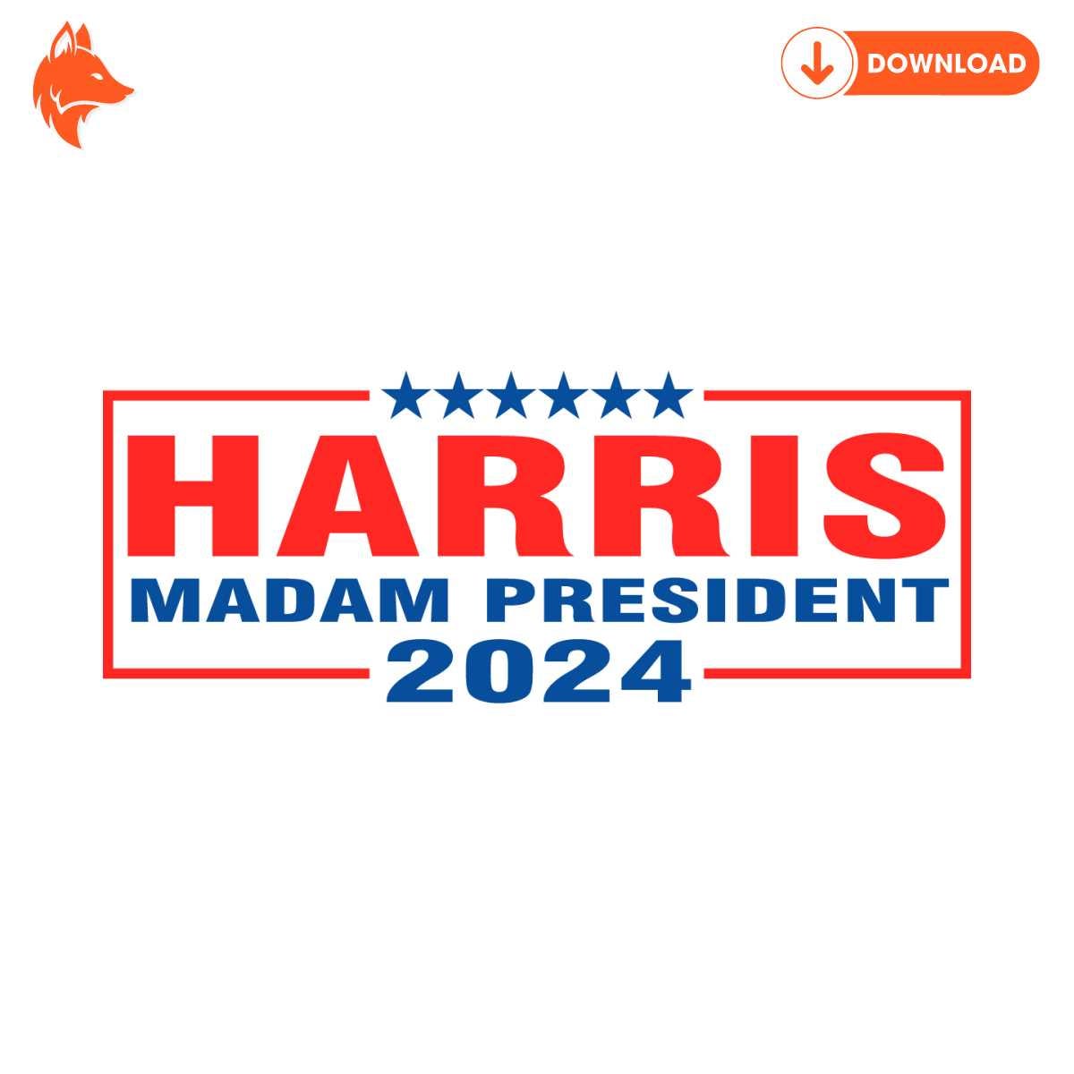 Free Harris Madam President 2024 Supporter SVG