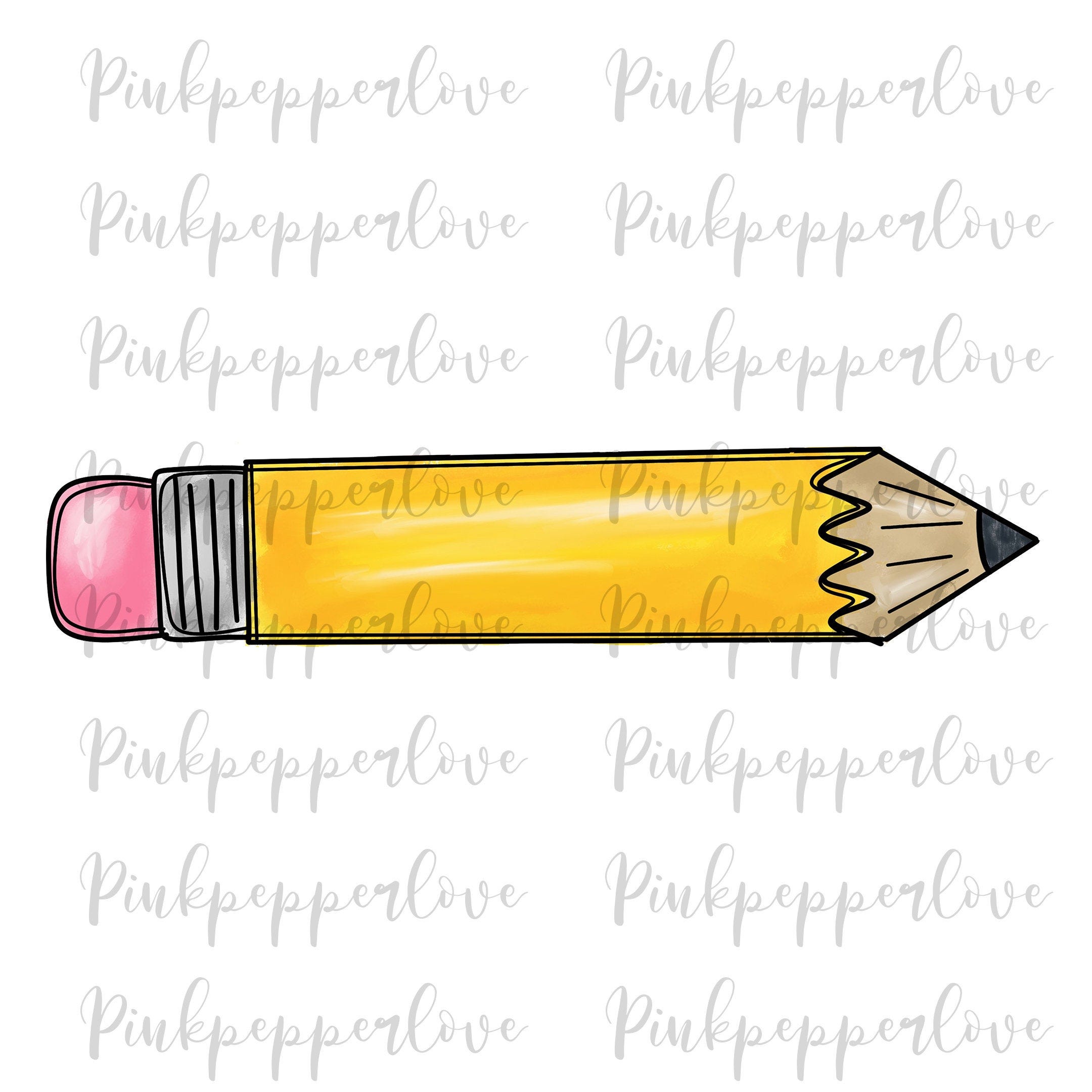 School Pencil png, Back to school png, Pink eraser, sublimation pencil, school png, teacher png, pencil clipart