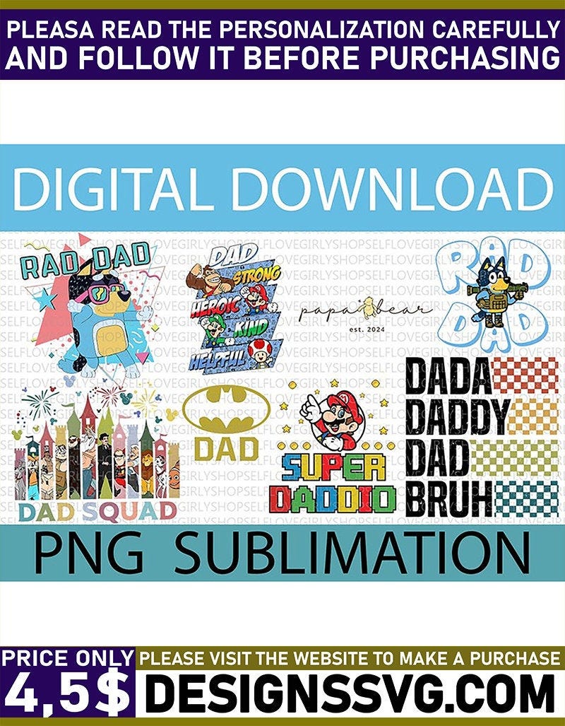 Father_s Day PNG Bundle, Dad png Bundle, Father png, Best Dad Ever Png, Bearded  Instant Download