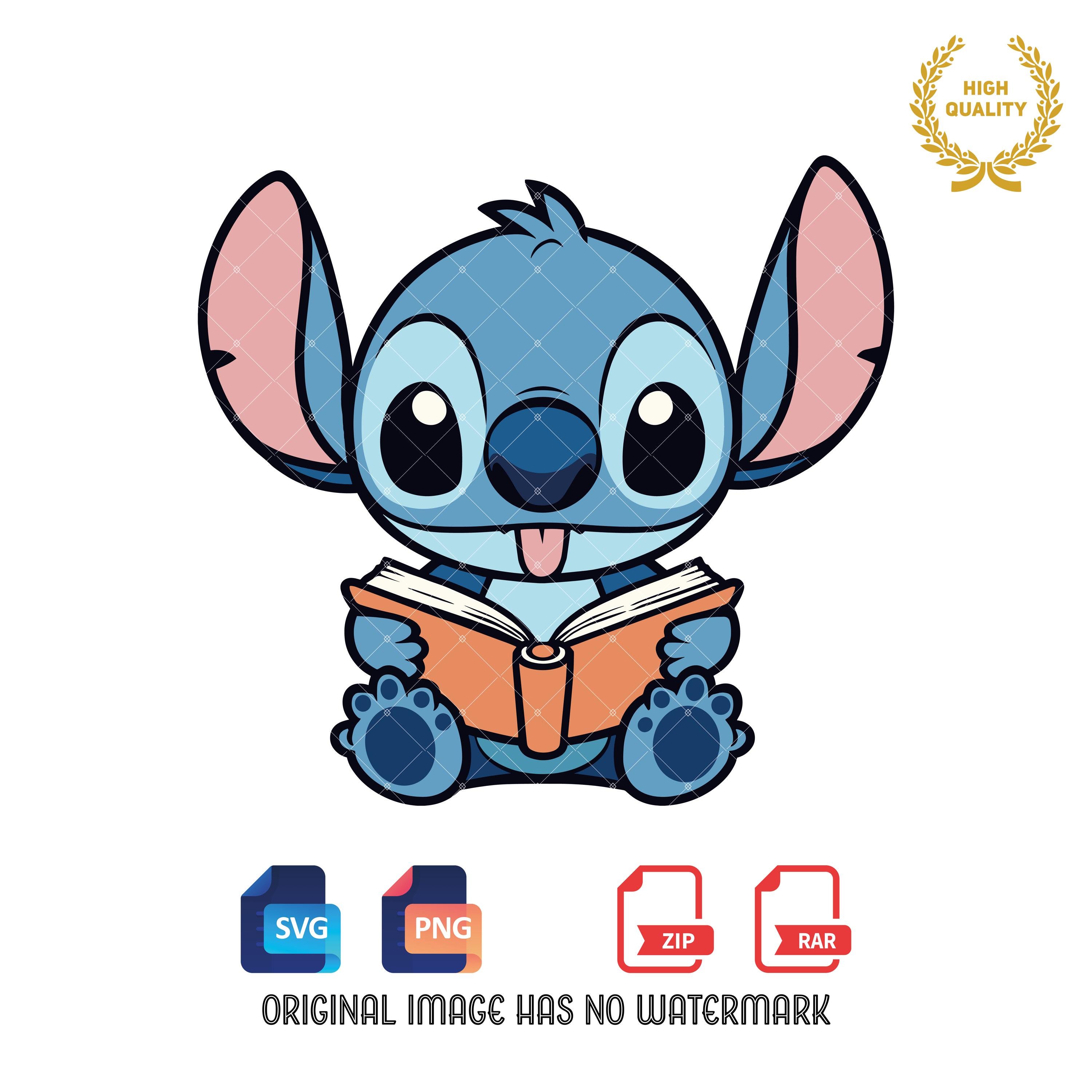 Stitch Svg, Bookish Stitch, Reading Svg, Stitch Png, Svg and Png files, Digital Download