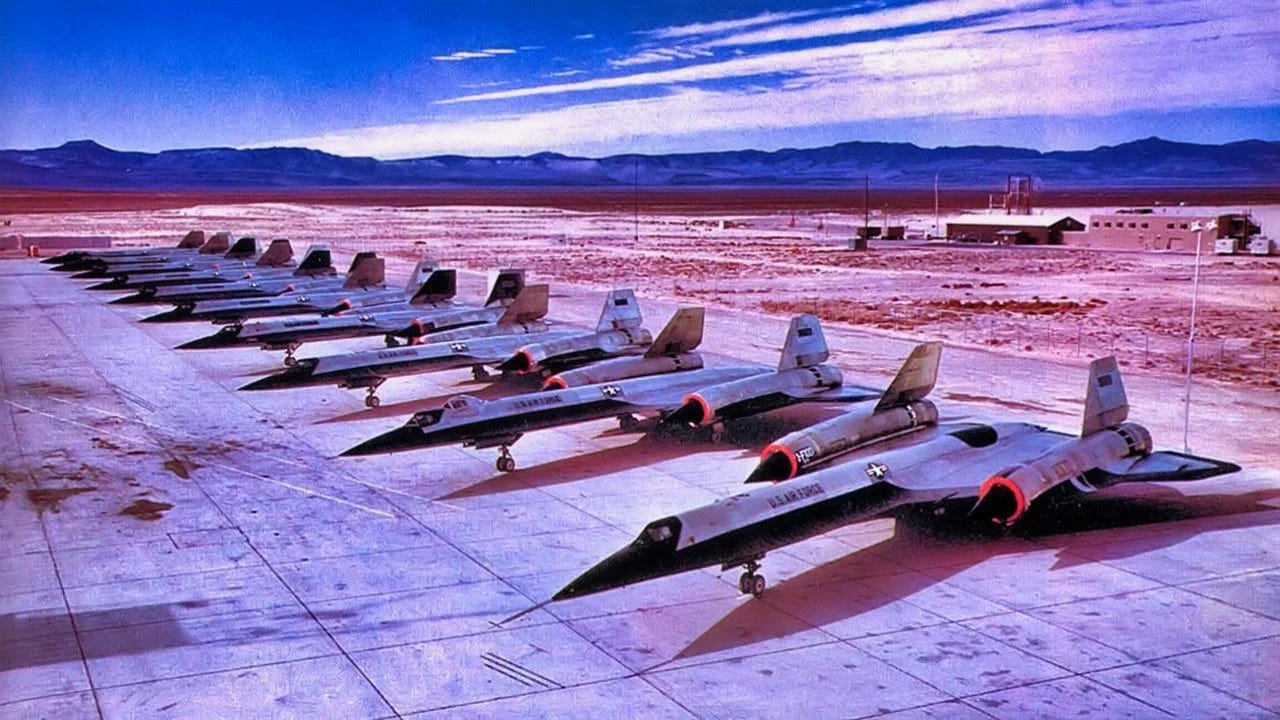 A-12 Oxcart (1962) — A reconnaissance aircraft designed for the CIA and a precursor to the SR-71.