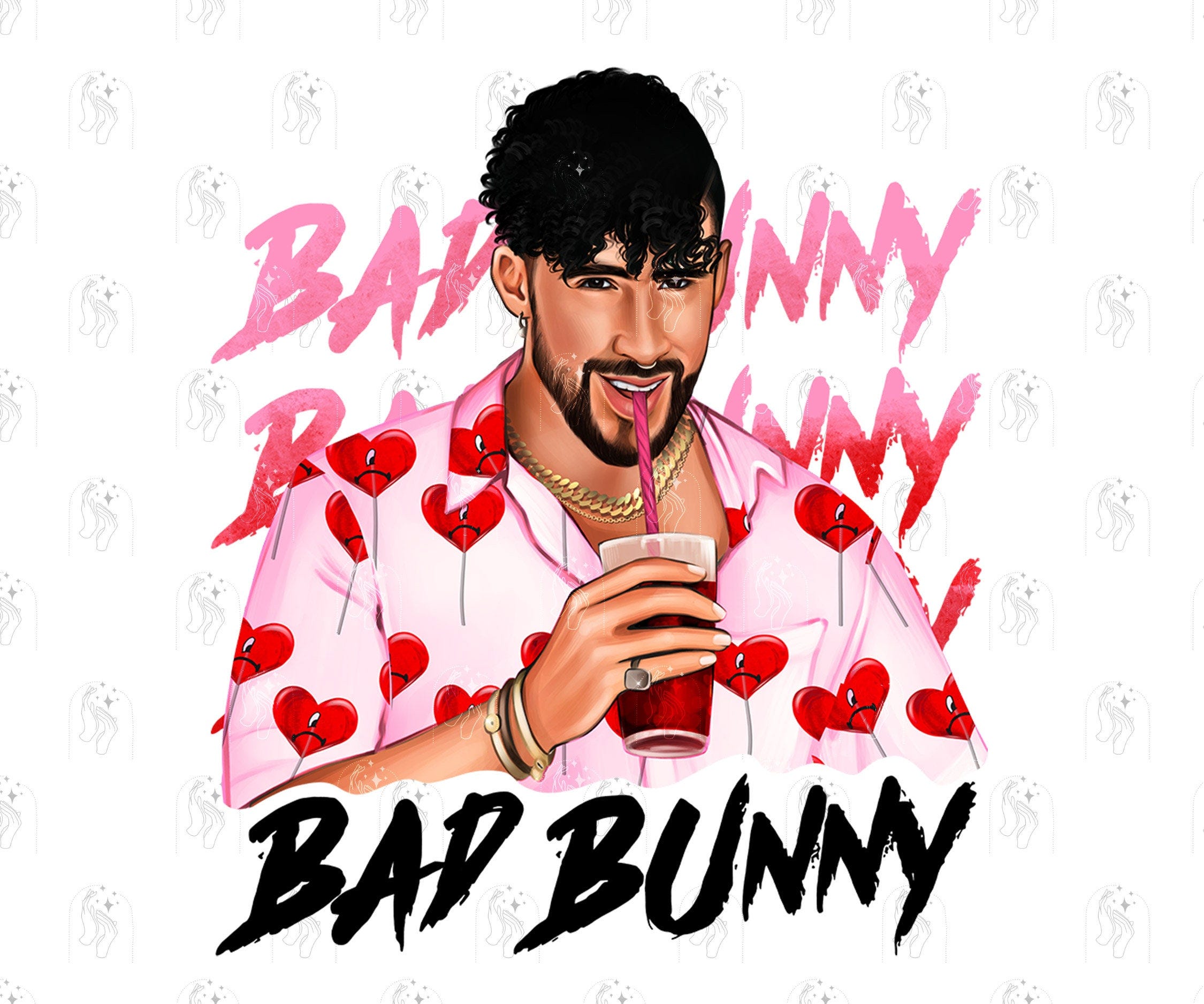 Bad Bunny Png Sublimation designs for Bad Bunny Shirt Instant Download for Commercial Use, Bad Bunny Svg for Bad Bunny Merch, Cap, Hoodie,