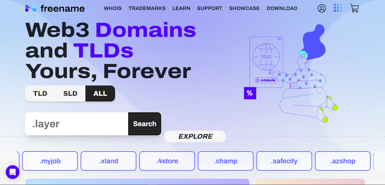 Freename.io web3 domains and tlds