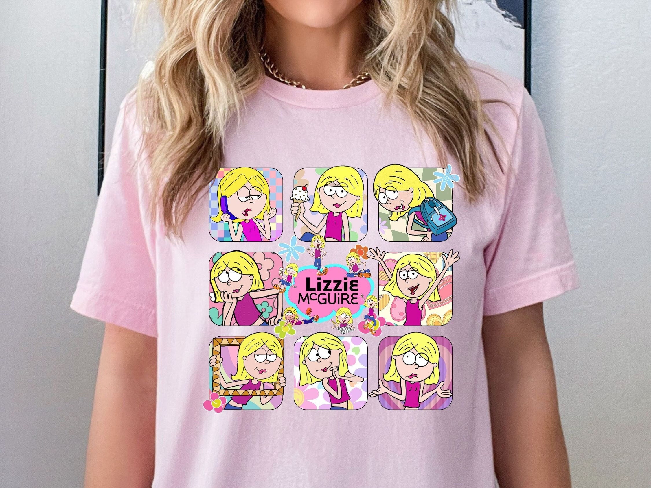 Lizzie McGuire Shirt, Disney Lizzie McGuire Cartoon Shirt, Cartoon Lizzie McGuire Shirt, Disney Lizzie Shirt, Lizzie McGuire Disney Shirt