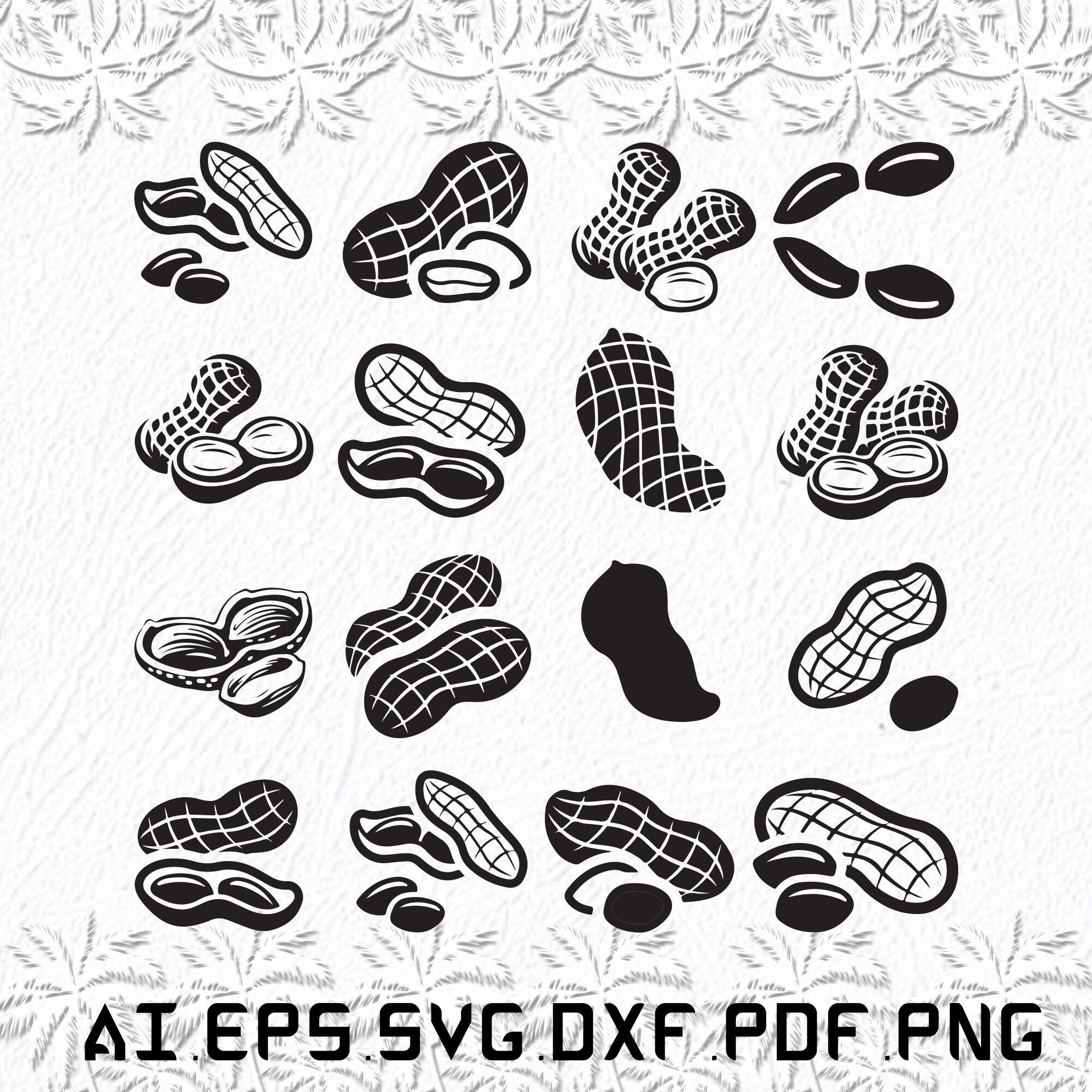 Peanut svg, Peanuts svg, Love svg, nut, Nuts, SVG, ai, pdf, eps, svg, dxf, png