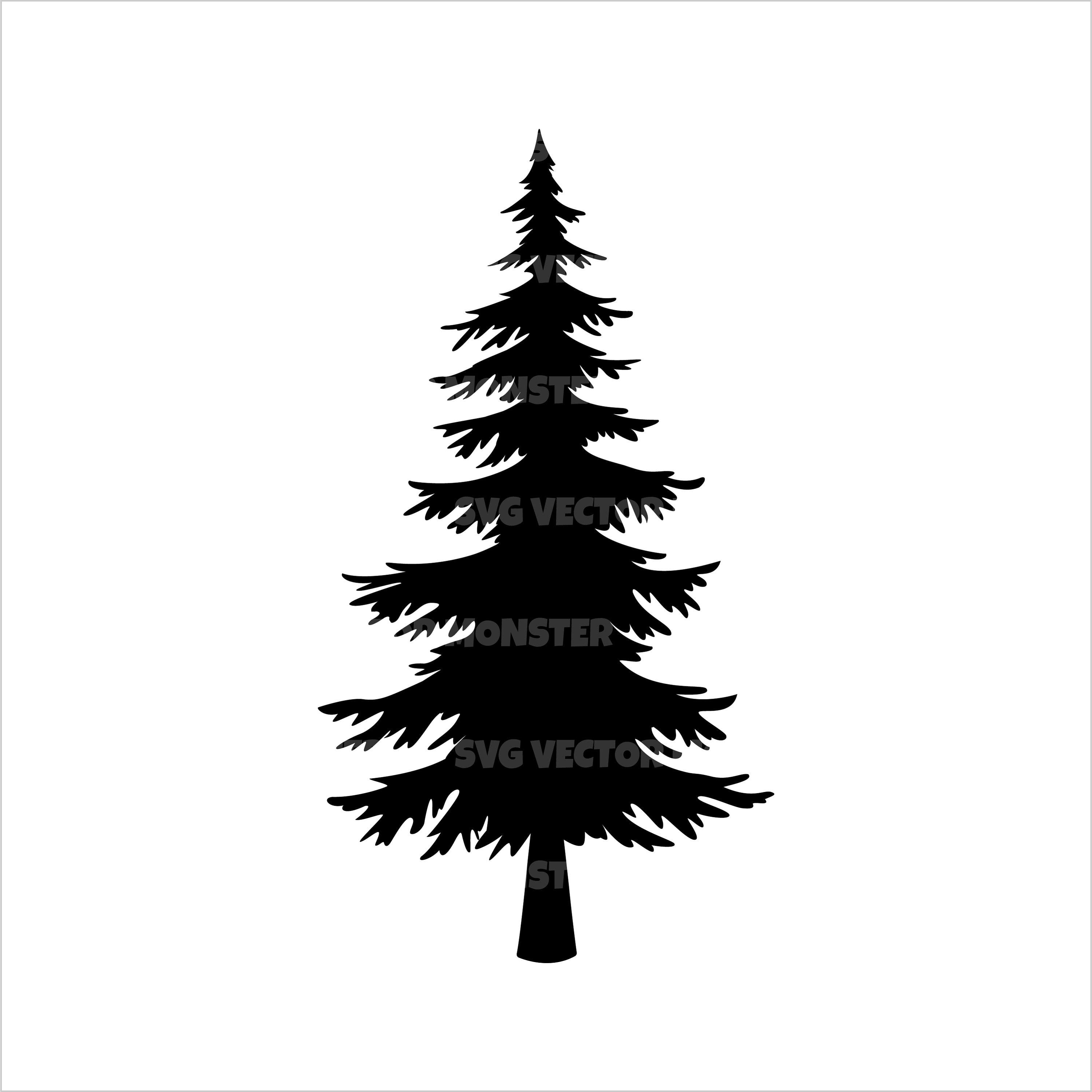 Tree Svg, Pine Tree Svg, Christmas Tree Svg, Vector Cut file for Cricut, Silhouette, Pdf Png Eps Dxf, Decal, Sticker, Vinyl, Pin