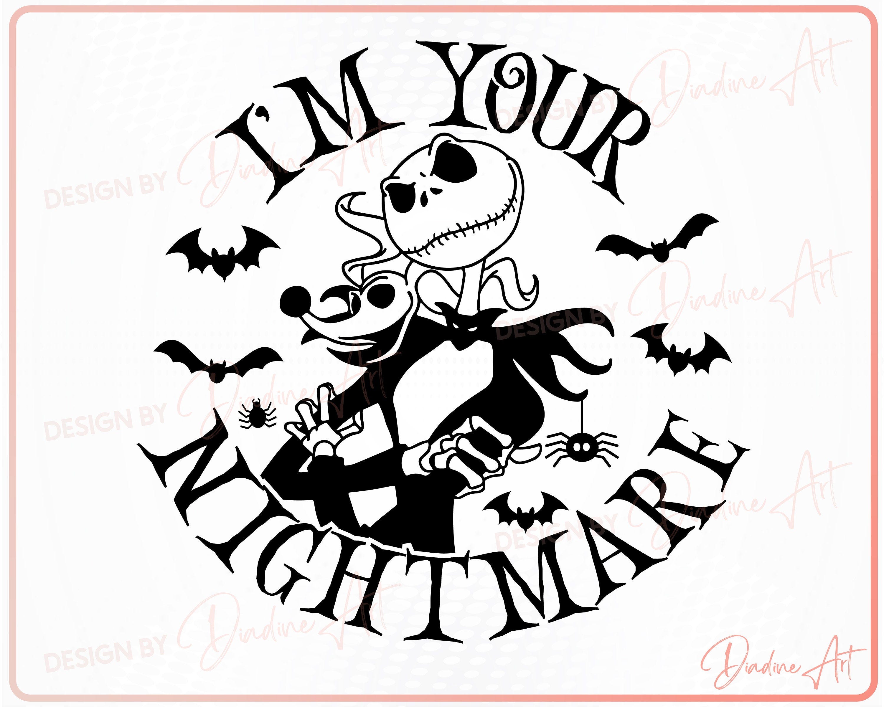 I’m Your Nightmare svg, Nightmare Before Christmas svg, Halloween Shirt svg, Jack Skellington svg, Printable, File for Cricut, Silhouette