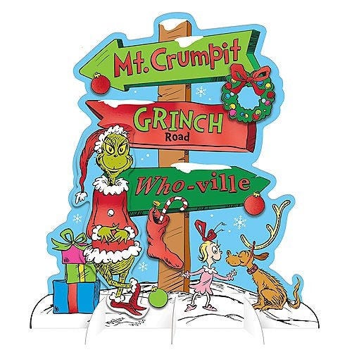 Christmas Grinch Table Decoration, Dr. Seuss Grinch Party, Merry Whatever