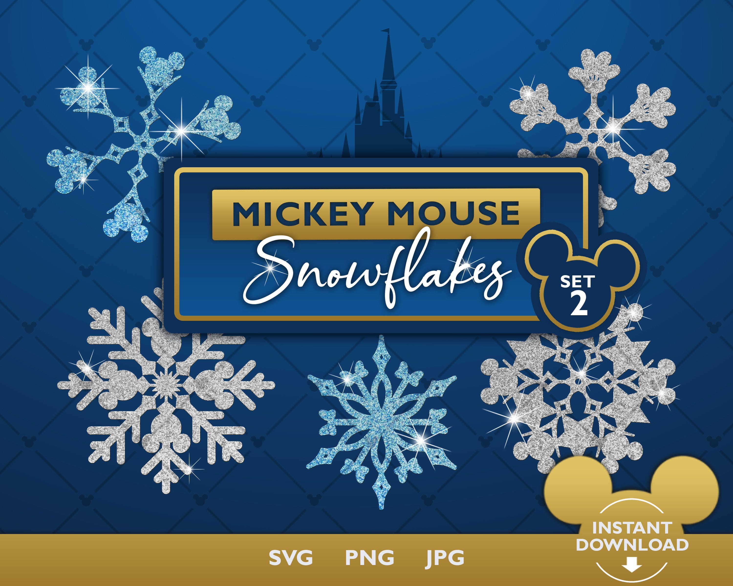 Mickey Snowflakes SVG - Set 2