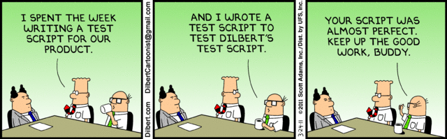 Image result for test driven dilbert