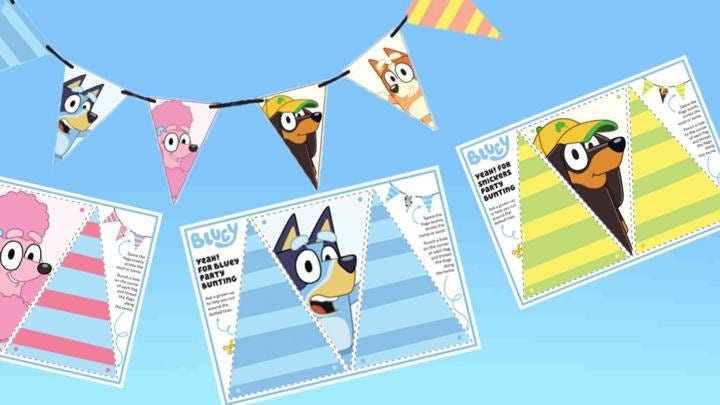 Bluey Party Bunting Download