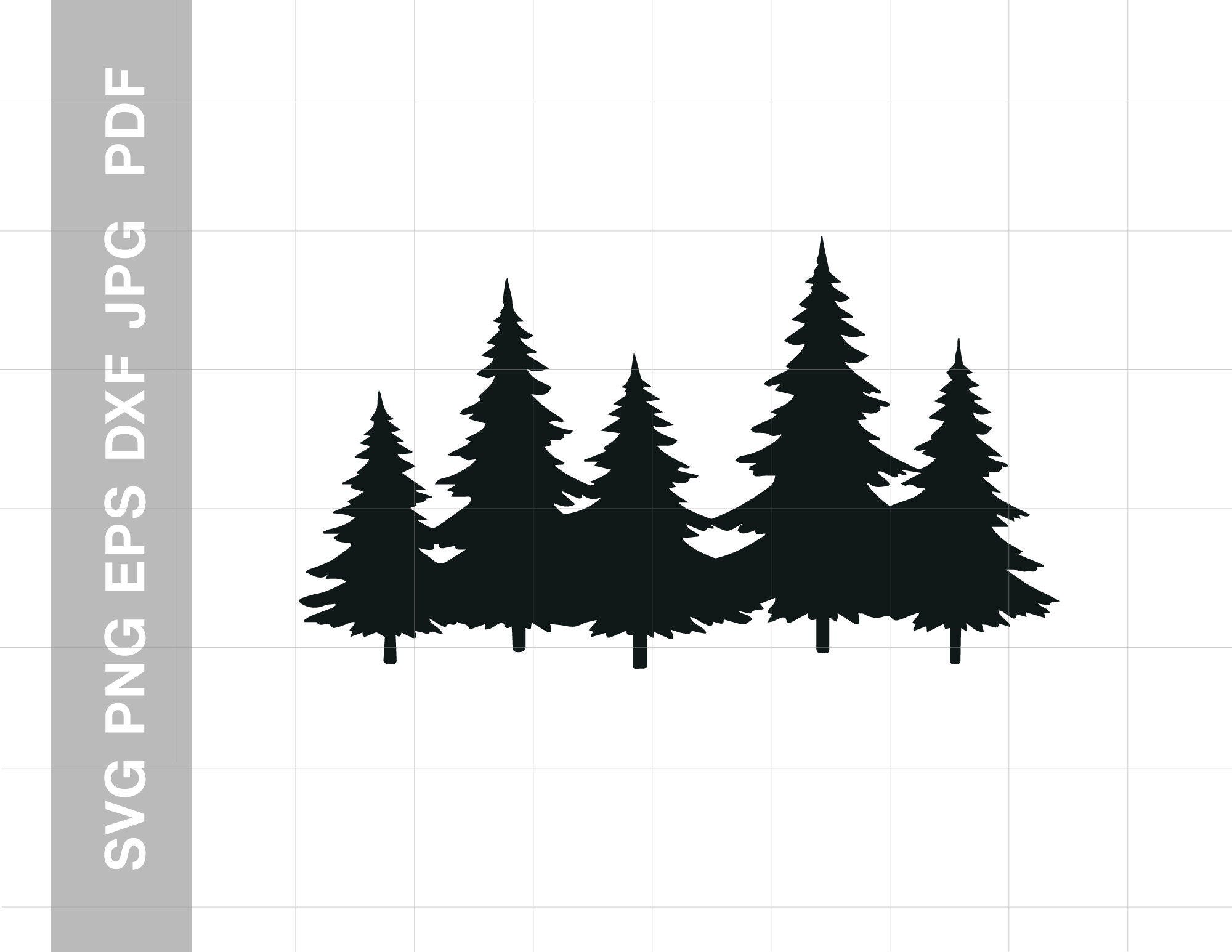 Pine Trees svg Christmas Trees svg Pine Trees Silhouette Instant Download SVG PNG EPS dxf jpg digital download