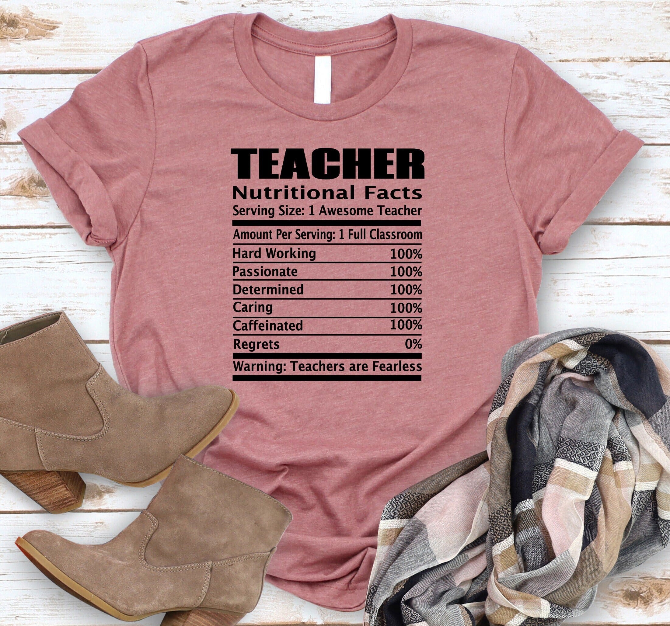 Teacher Nutritional Facts Shirt, Teacher Shirt, Teacher Tshirt, Funny Teacher Shirt, Kindergarten Shirt, Preschool Teacher, Teacher Gift,