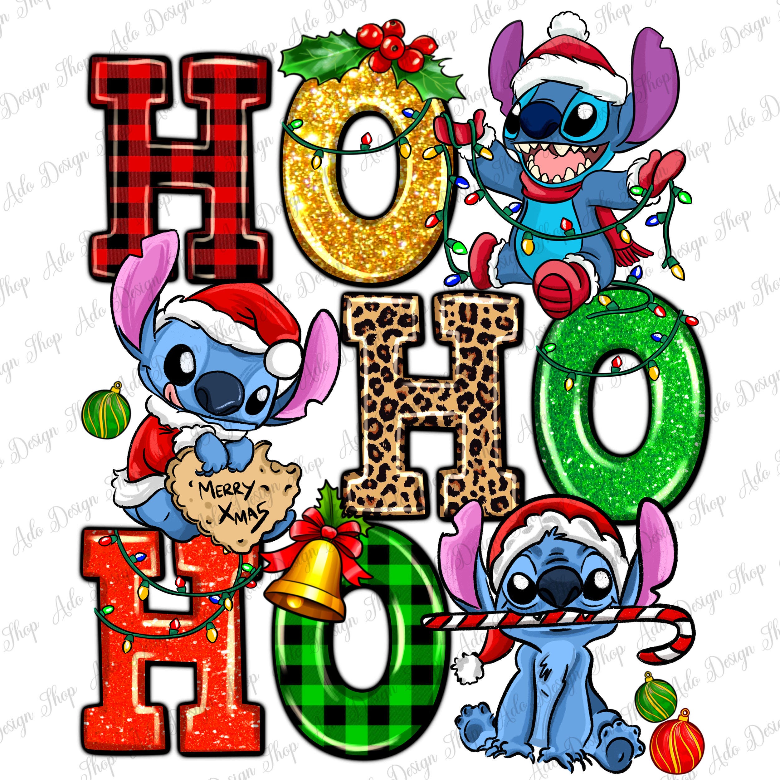 Ho ho ho Stitch png sublimation design download, Christmas Stitch png, Happy New Year png, Merry Christmas png, sublimate designs download