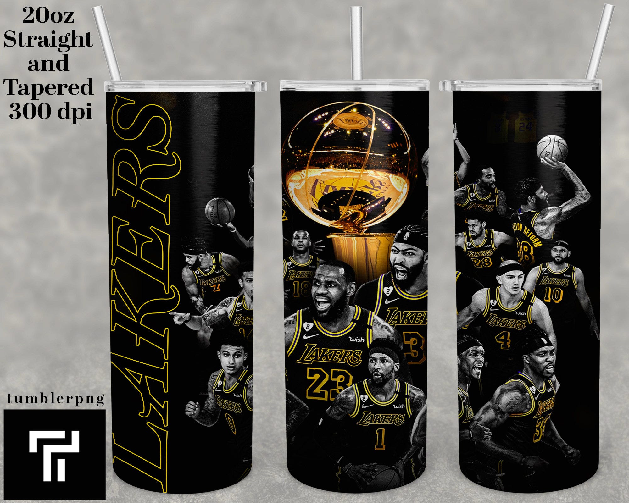 Lakers Tumbler Wrap, Lakers Sublimation Design, High Resolution 300 DPI, Skinny 20oz PNG, Digital Graphic,20 Ounce Sublimation,Straight Wrap