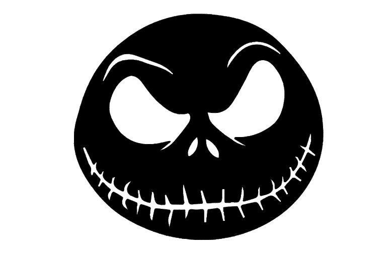 Jack Skellington Face 2 Nightmare Before Christmas SVG for Craft Machines Cricut Cameo Silhouette