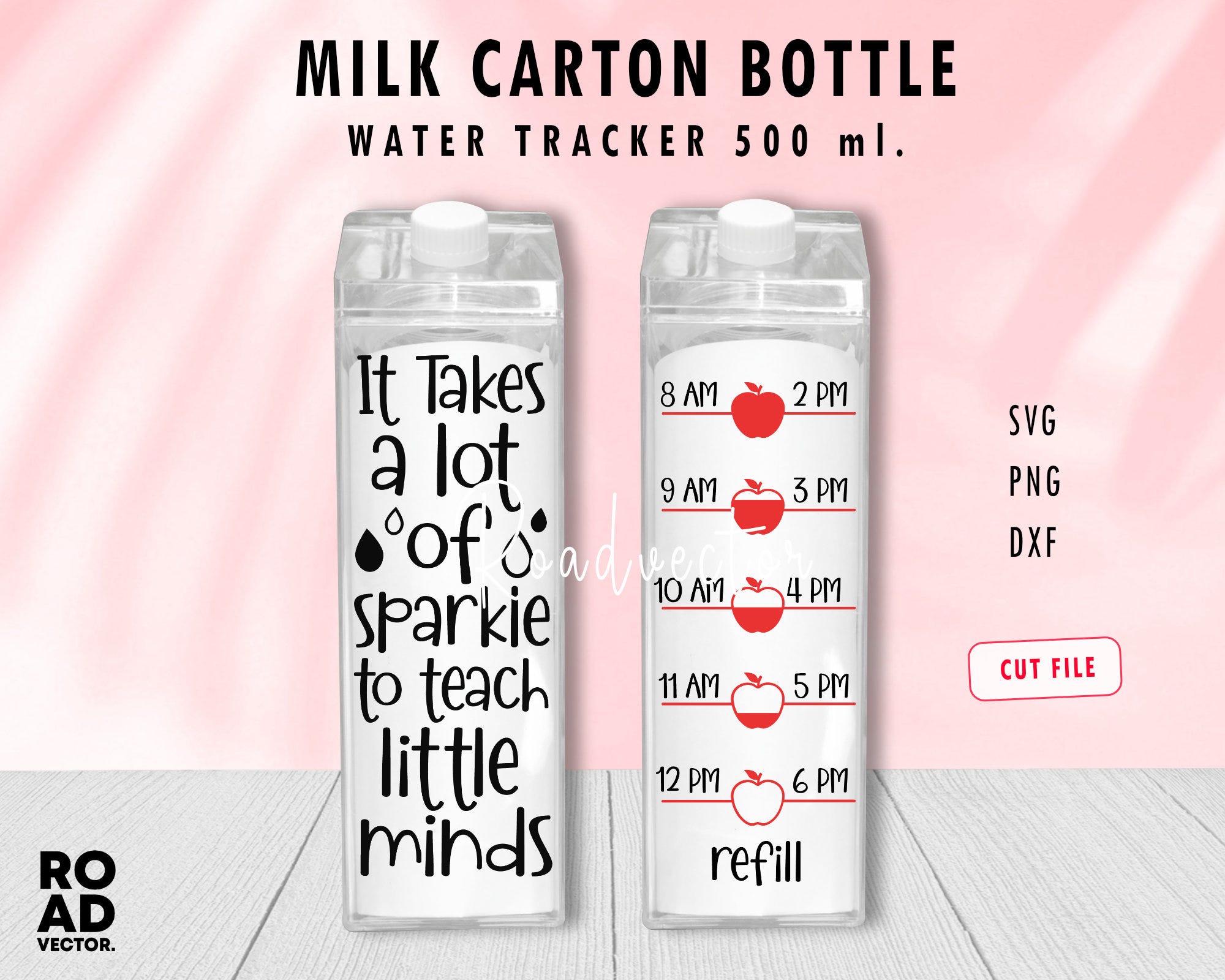 It Takes A Lot of Sparkle to Teach little minds svg, Teacher life water tracker, Milk carton bottle time tracker, Water tumbler decal 500 ml