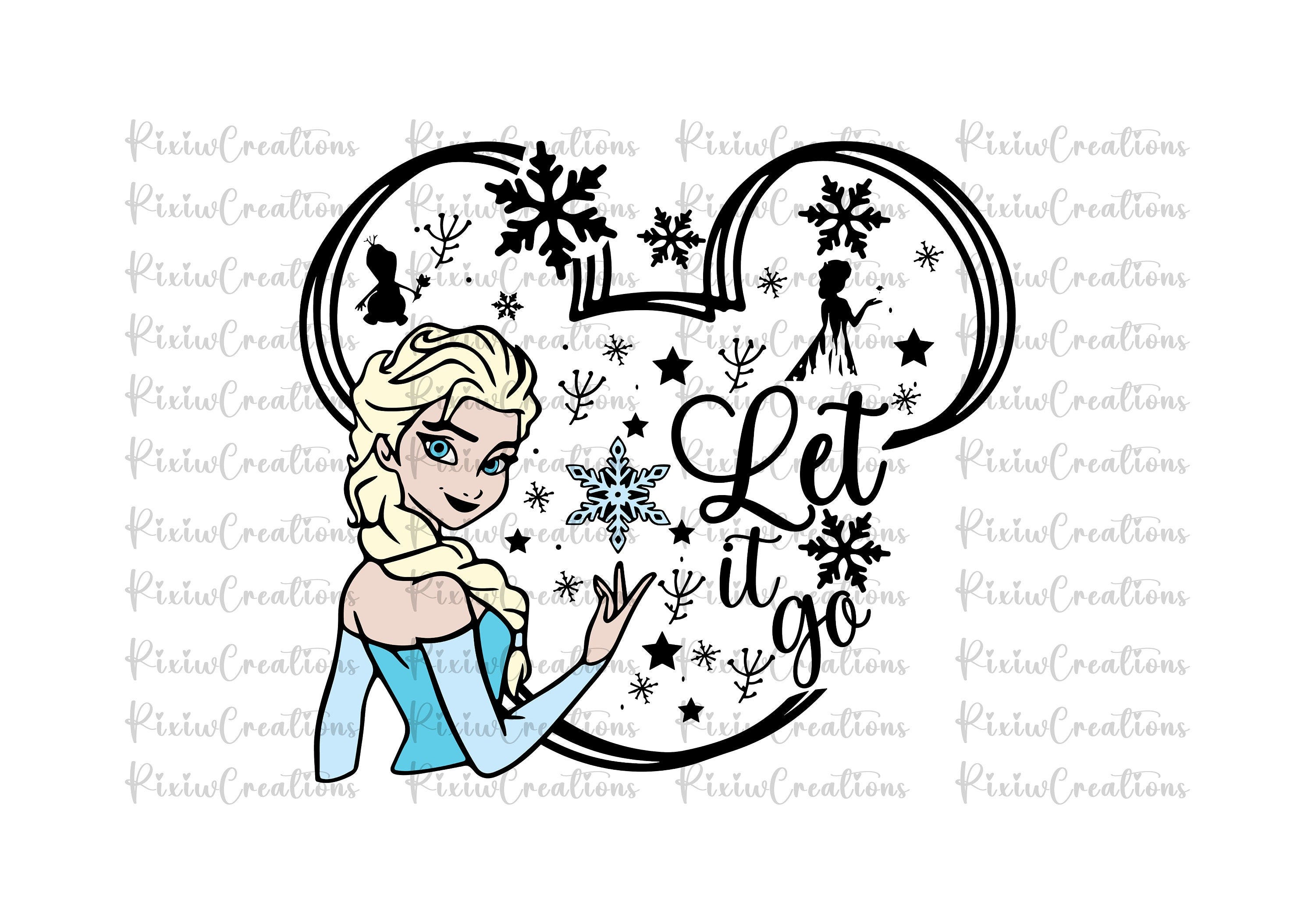 Let it go Svg, Let it go Png, Mickey Svg, Elsa Svg, Snowflake Svg, Mouse Ears Svg, Frozen Svg, Winter Quote Svg, Digital File