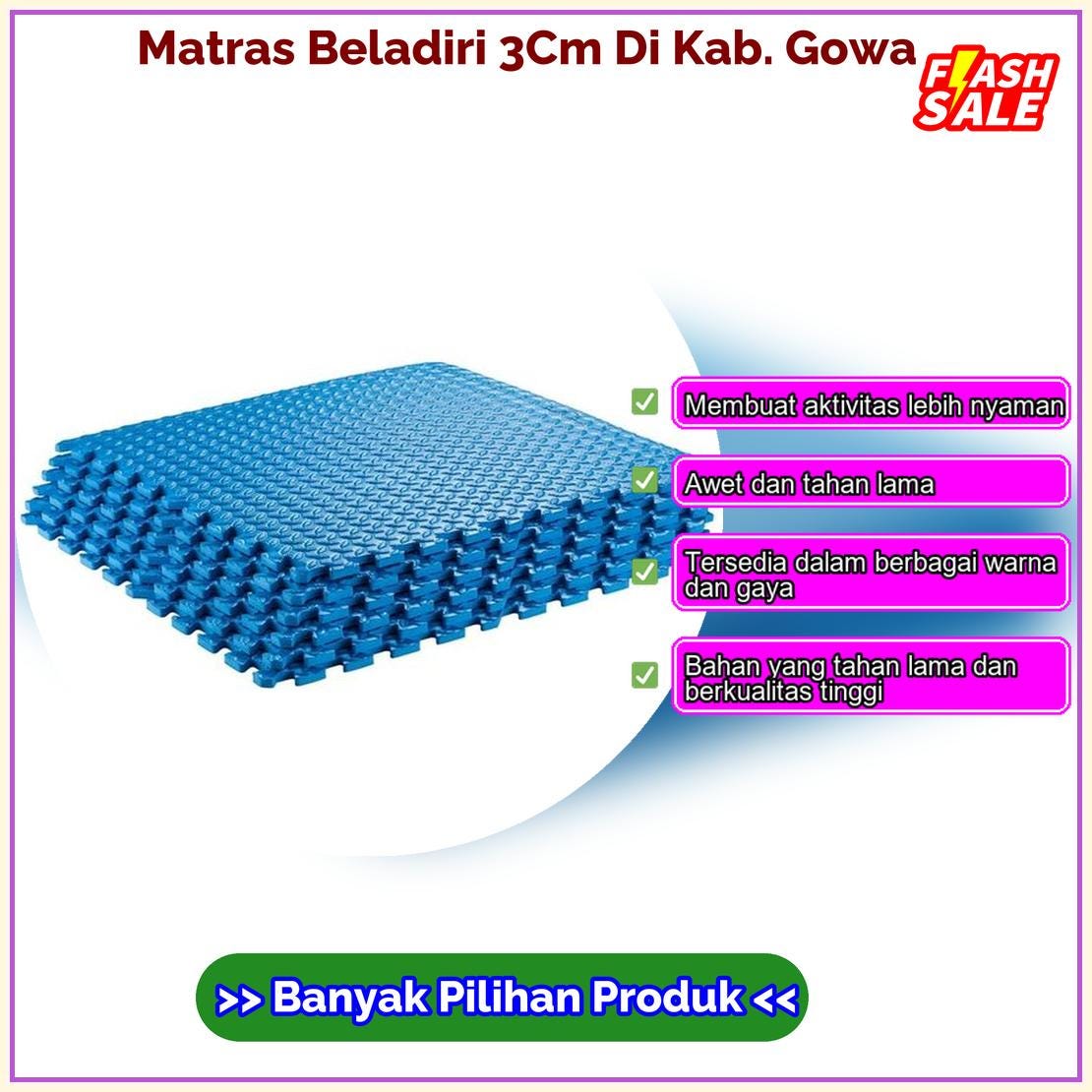 Matras Beladiri 3Cm Di Kab Gowa