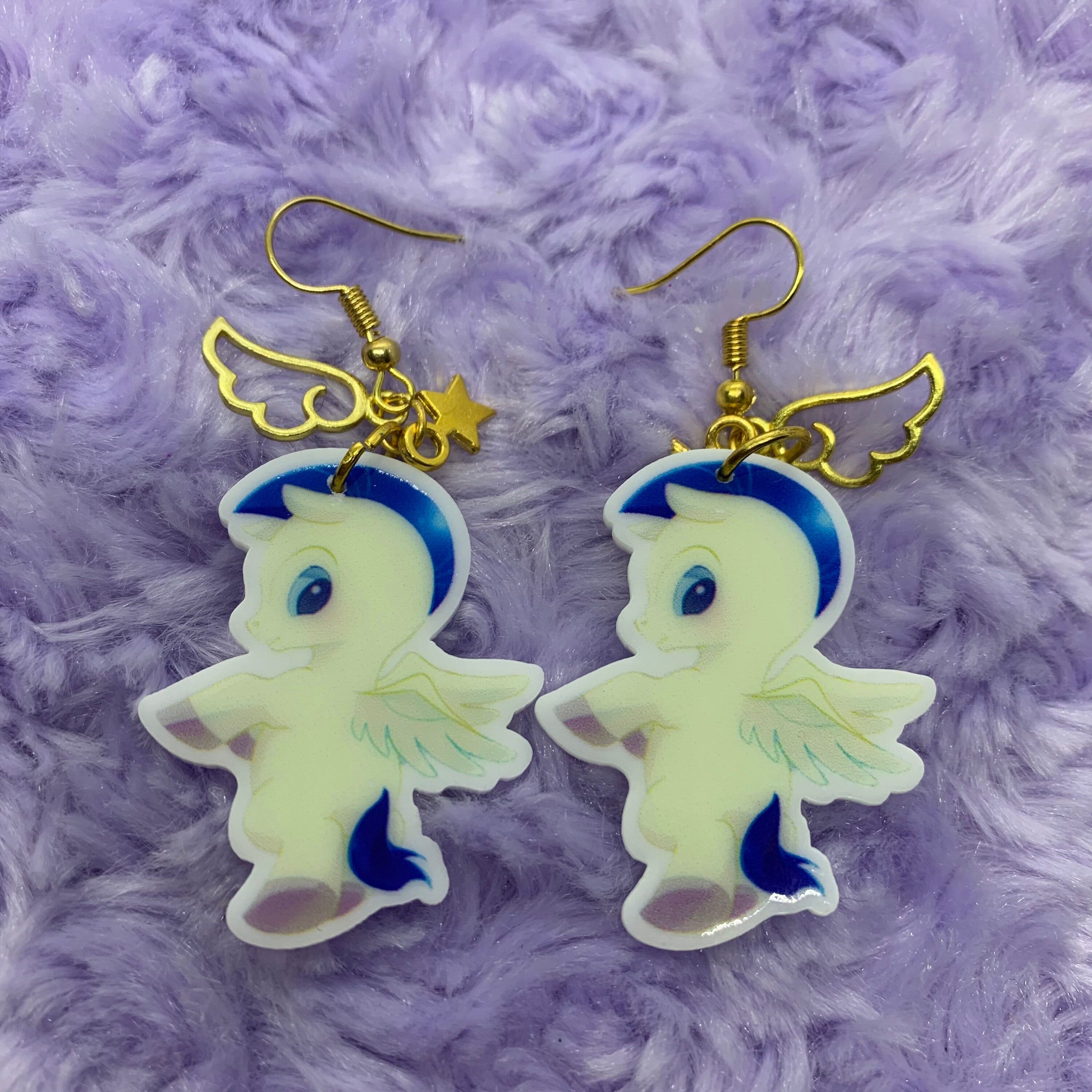 Baby pegasus earrings