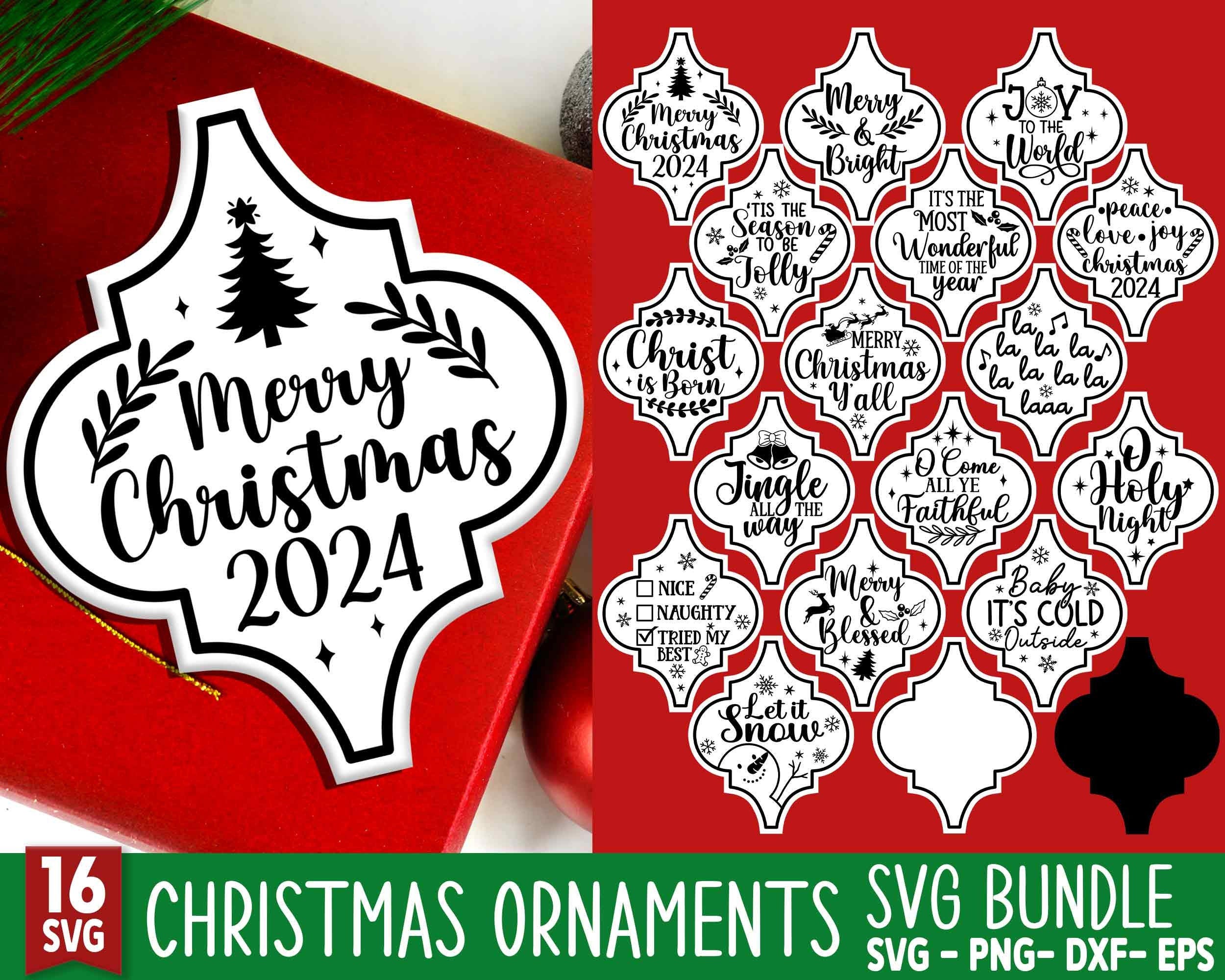 Arabesque Christmas Ornament SVG Bundle, Christmas 2024 Svg, Arabesque Ornament, Christmas Set Svg, Funny Christmas, Svg Files for Cricut
