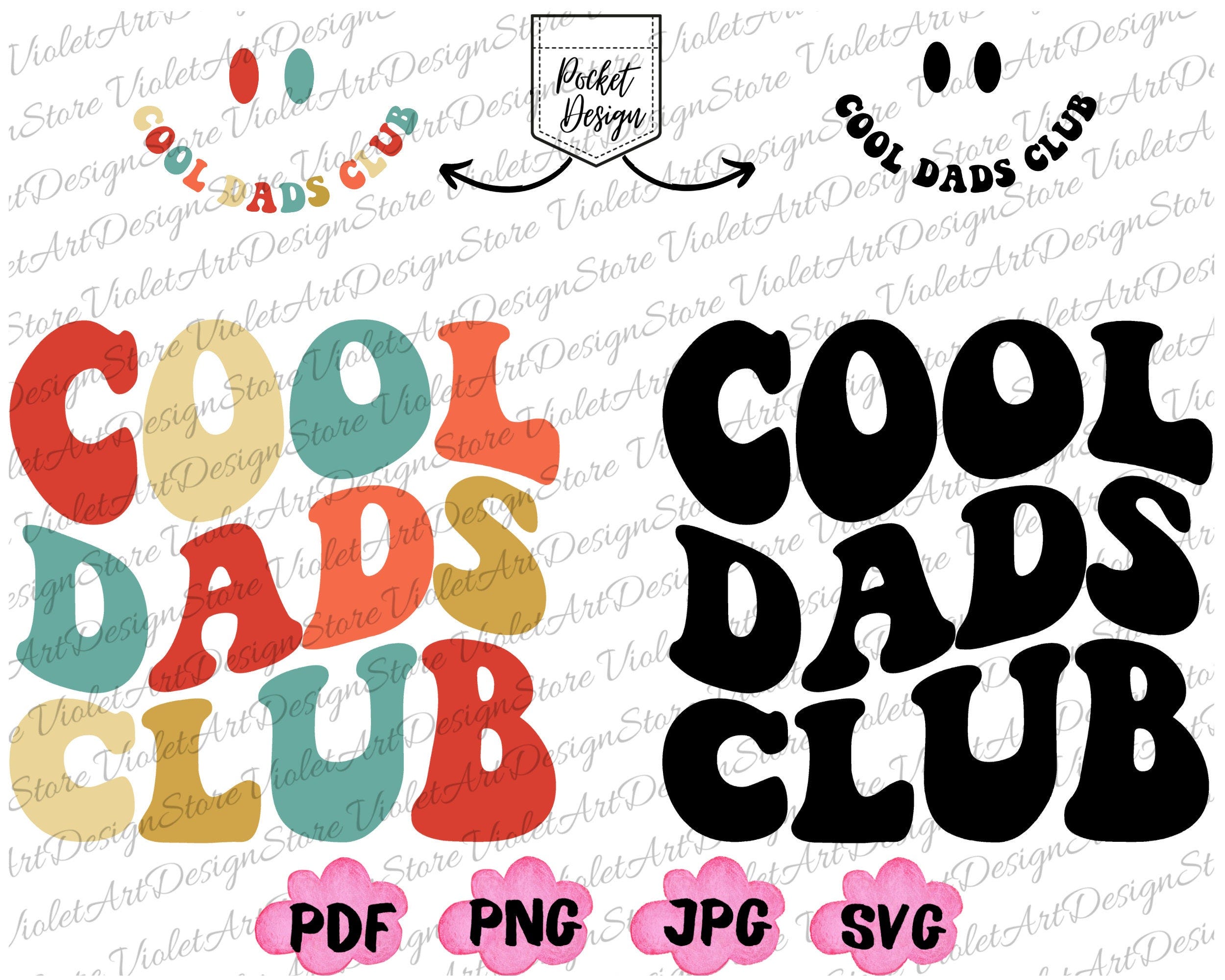 Cool Dads Club Png Svg, Cool Dads Club Svg, Retro Daddy Png, Dad Png, Daddy Png, Dad Svg, Cool Dads Club, Gift for Dad
