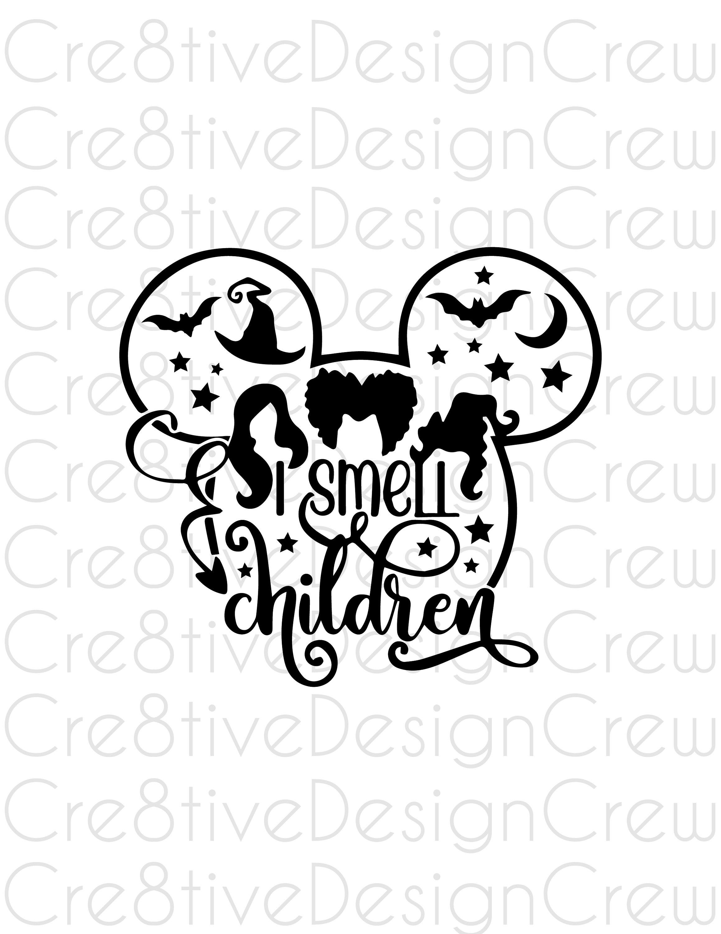 I Smell Children SVG, Hocus Pocus SVG, Mickey Halloween SVG, Sanderson Sisters, Halloween, Witches, Cricut, Silhouette, Digital File