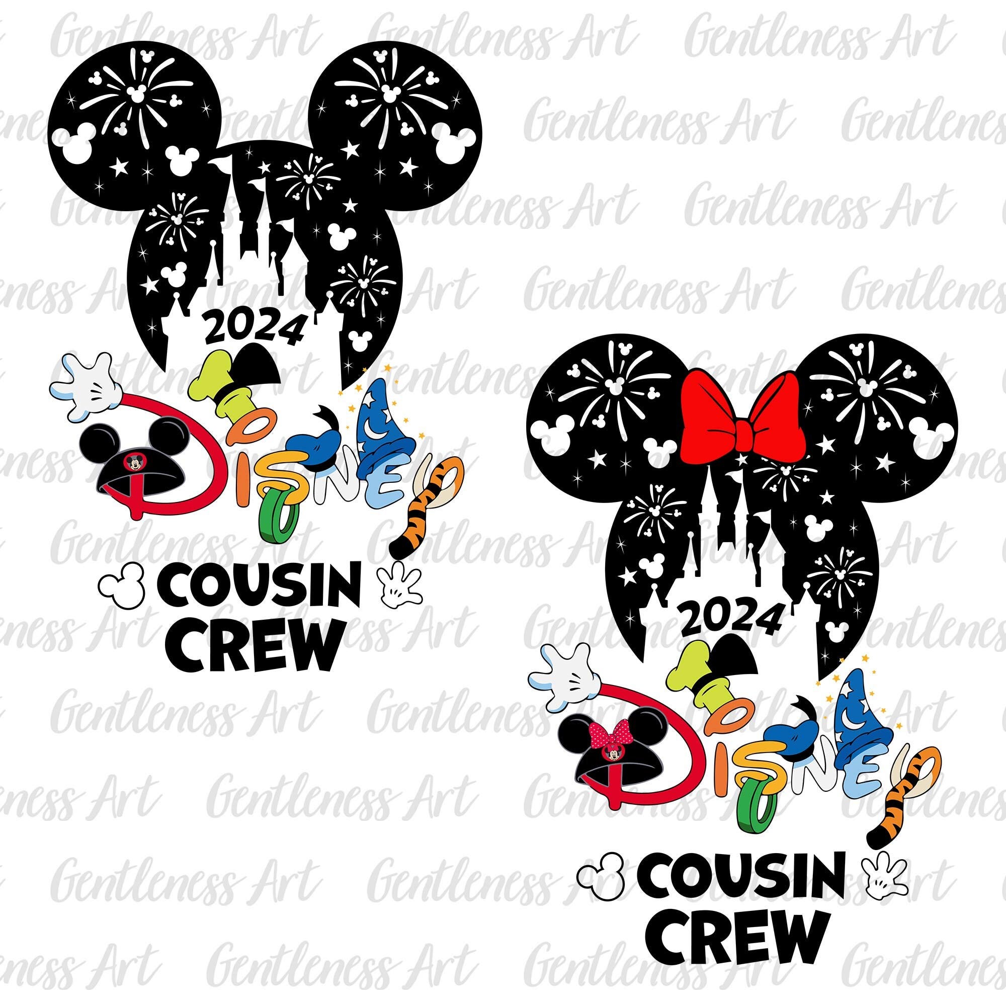 Bundle Cousin Crew 2024 Svg Png, Family Trip Svg, Family Squad Svg, Magical Kingdom Svg, Friend Squad Svg, Vacay Mode Svg