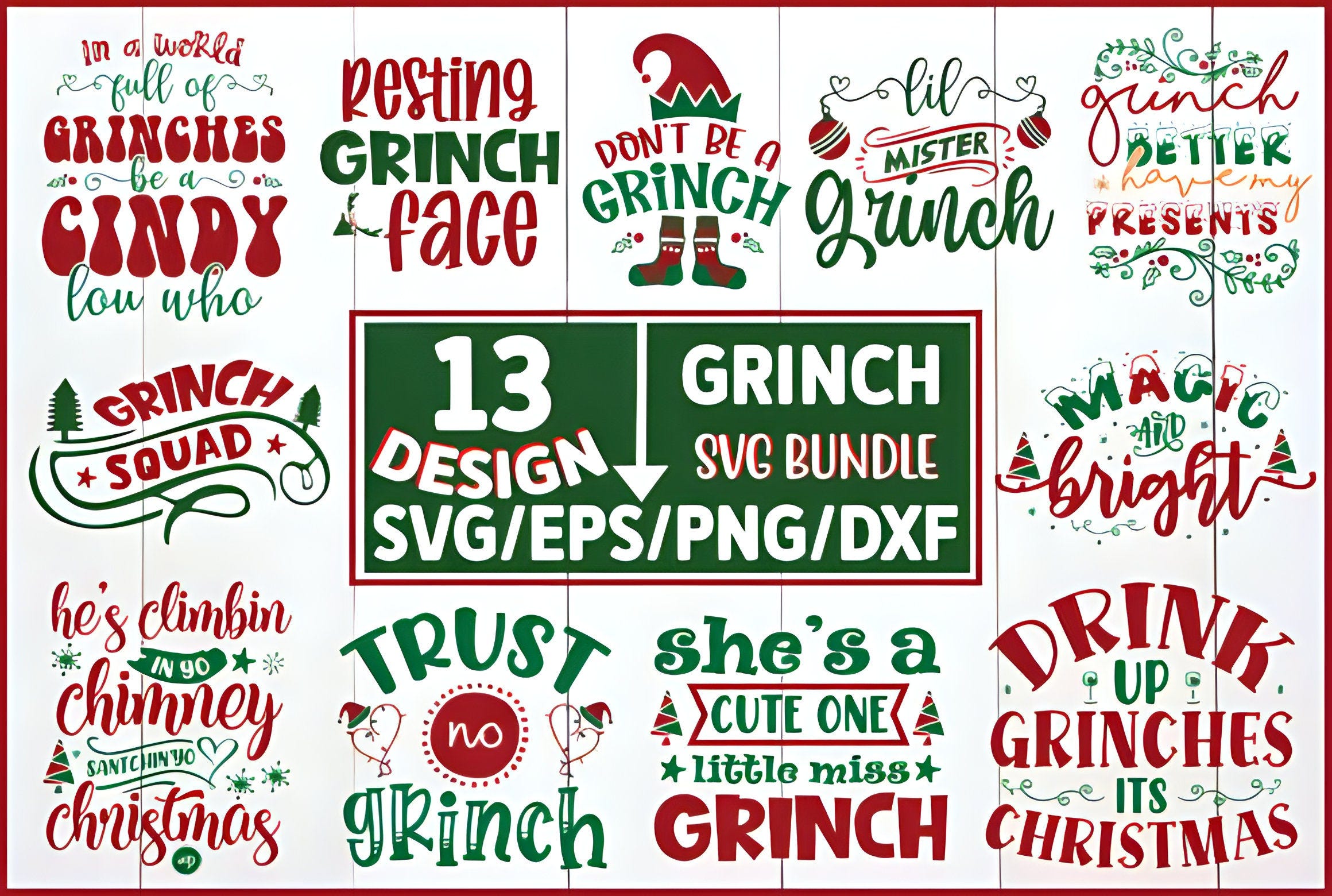 Grinch Svg Bundle, Digital Vector Cut Files, Unique Designs, The Grinch Bundle, Grinch Christmas png, Christmas Design