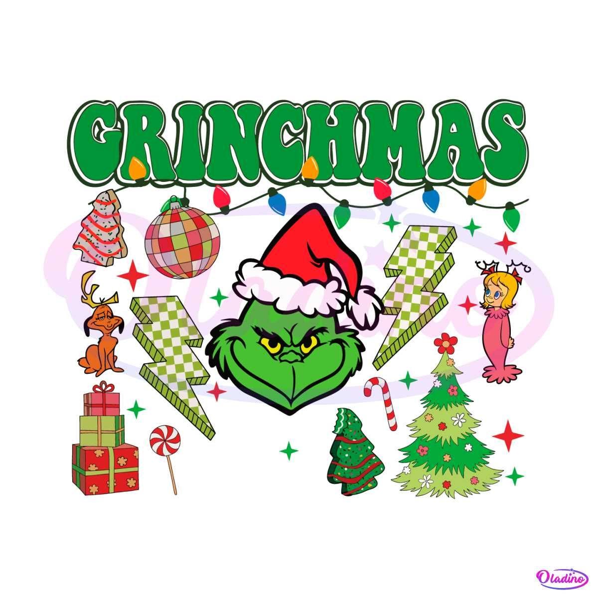 Free Grinchmas Grinch Face Christmas Ornament SVG