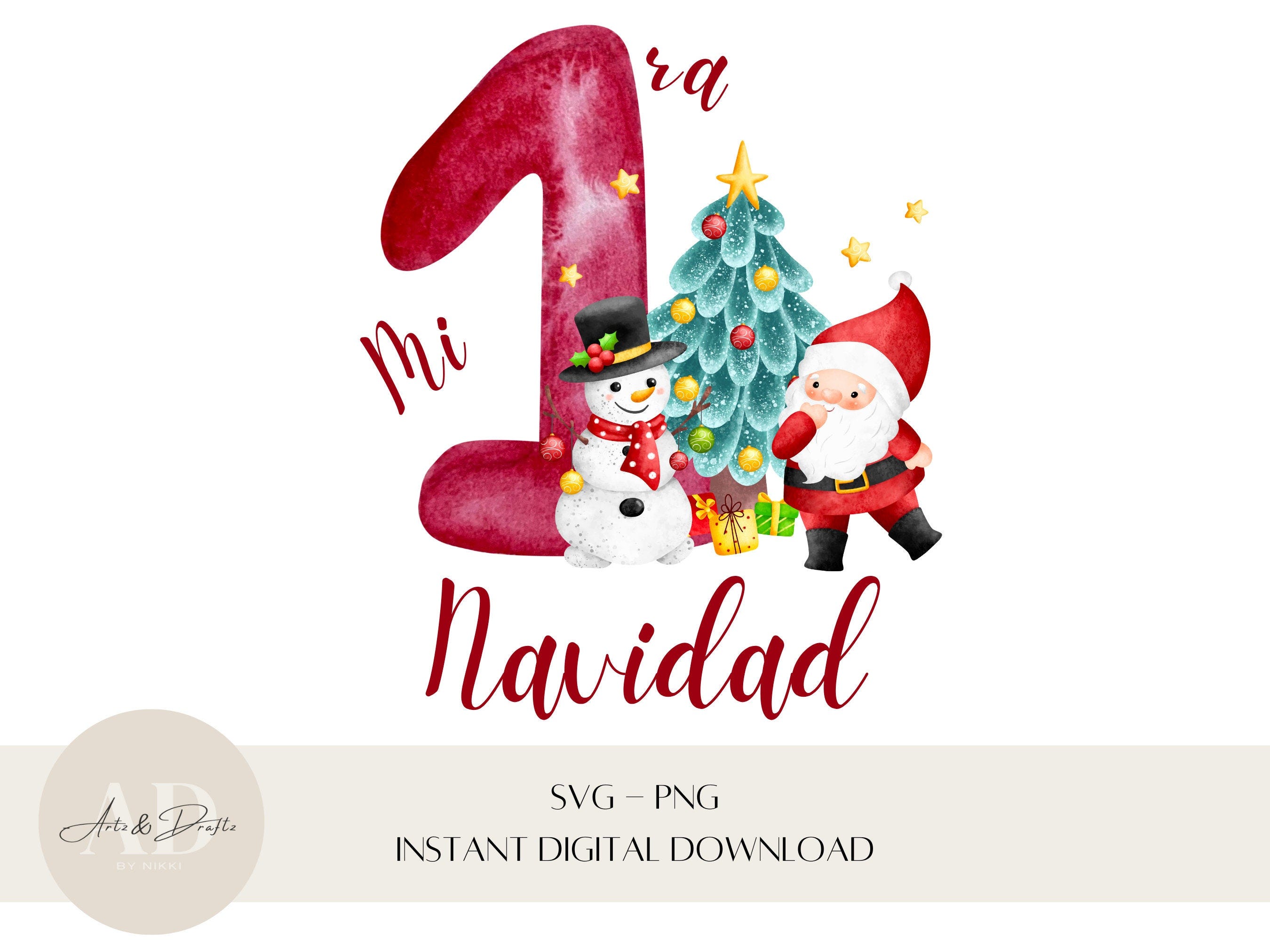 Mi primera navidad svg, Baby’s first Christmas svg, My first Christmas svg, First christmas onsie, 1st christmas holiday sublimation