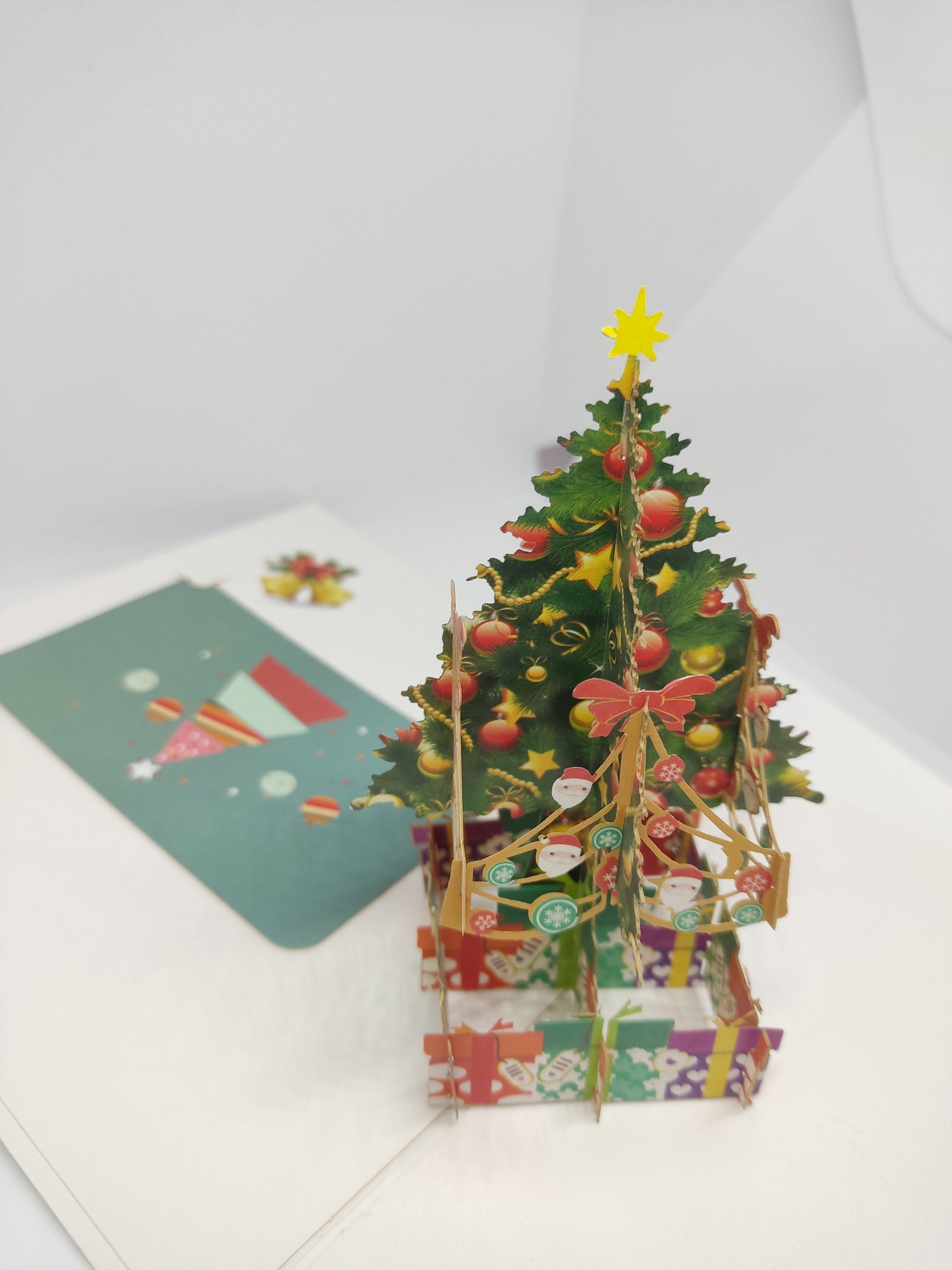 Christmas Card 3D Pop up Card - Greeting Card - Pop Up Party Card 3D Anniversary - Handmade