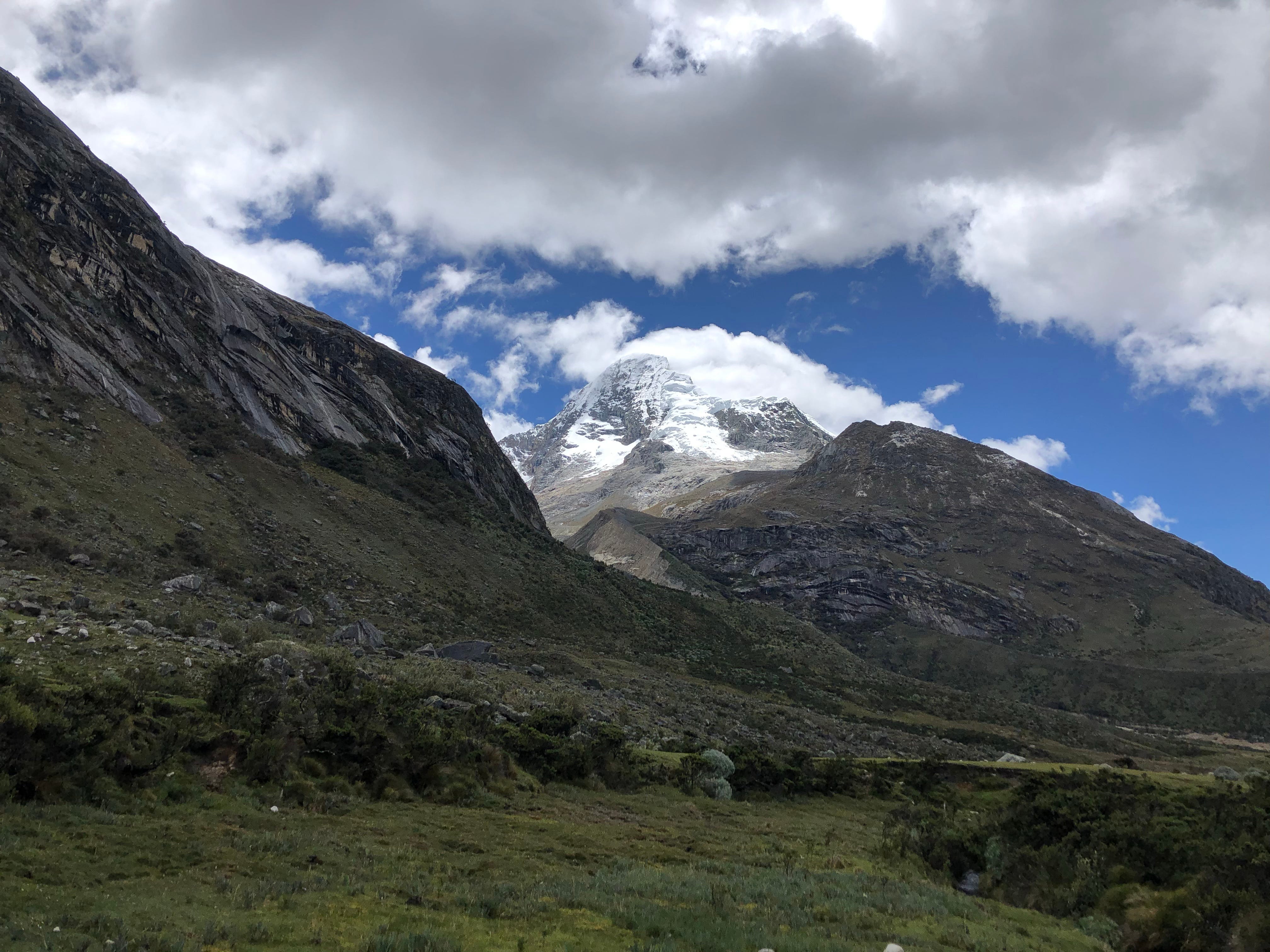 View of the Artesonraju. This is the mountain used by the Paramount.