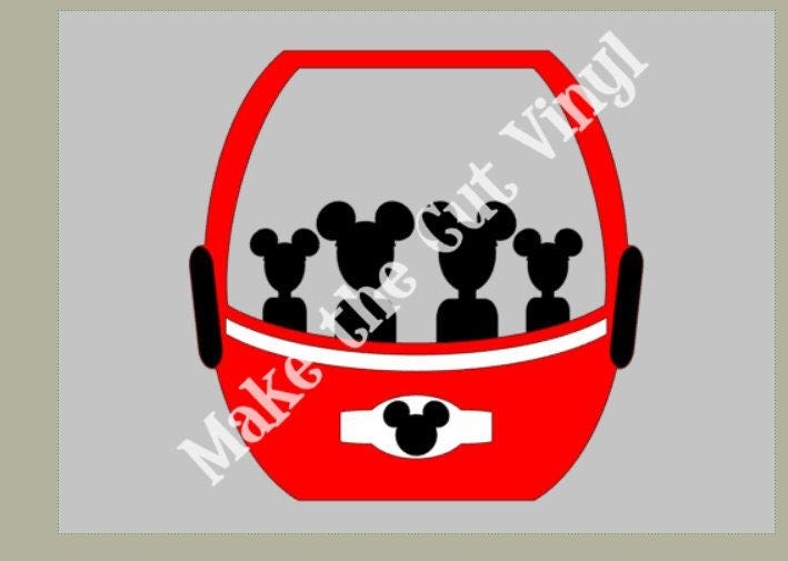 Mouse Ears Family Gondola SVG - digital file ONLY