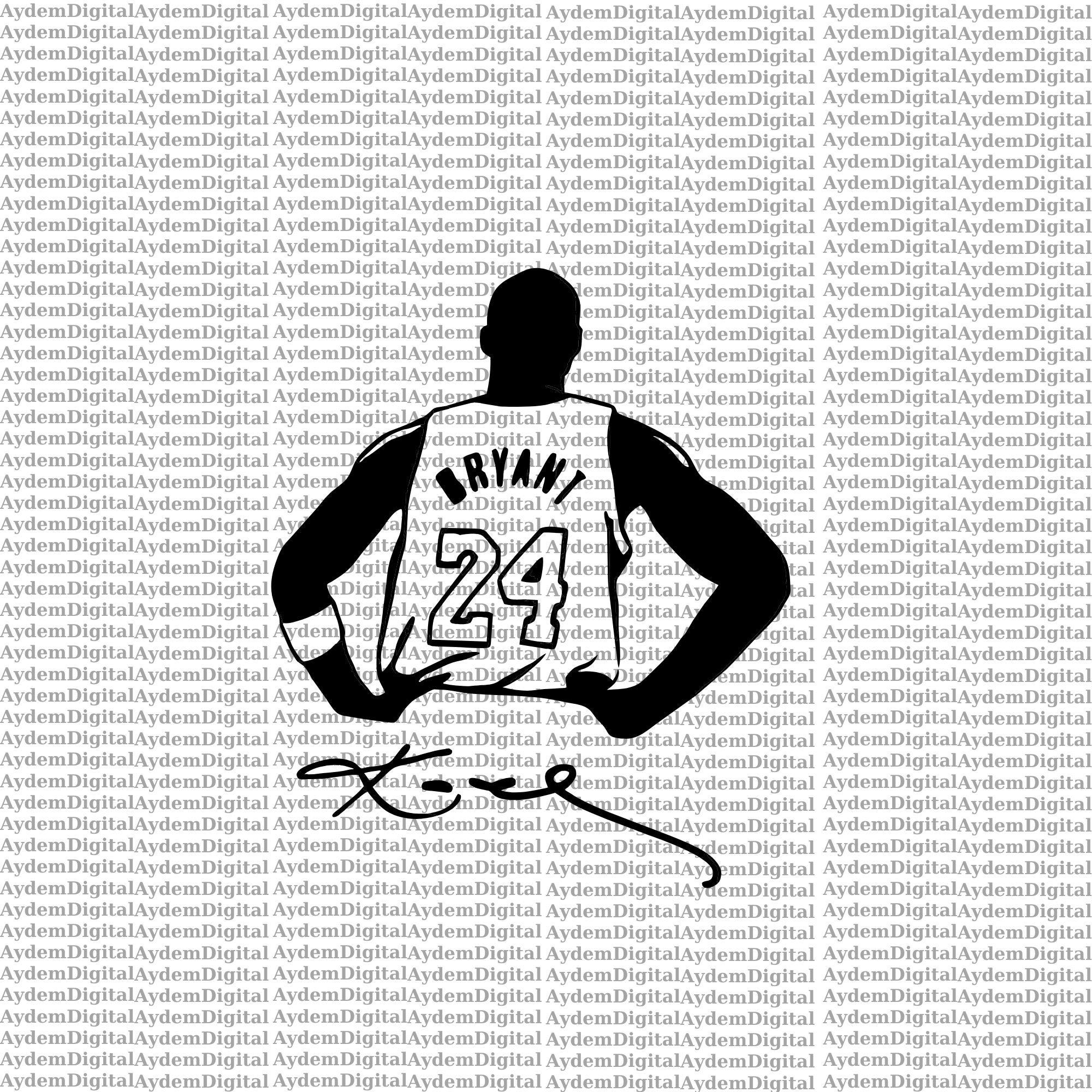 Kobe Bryant SVG - PNG Instant Download cricut silhouette iron on heat press