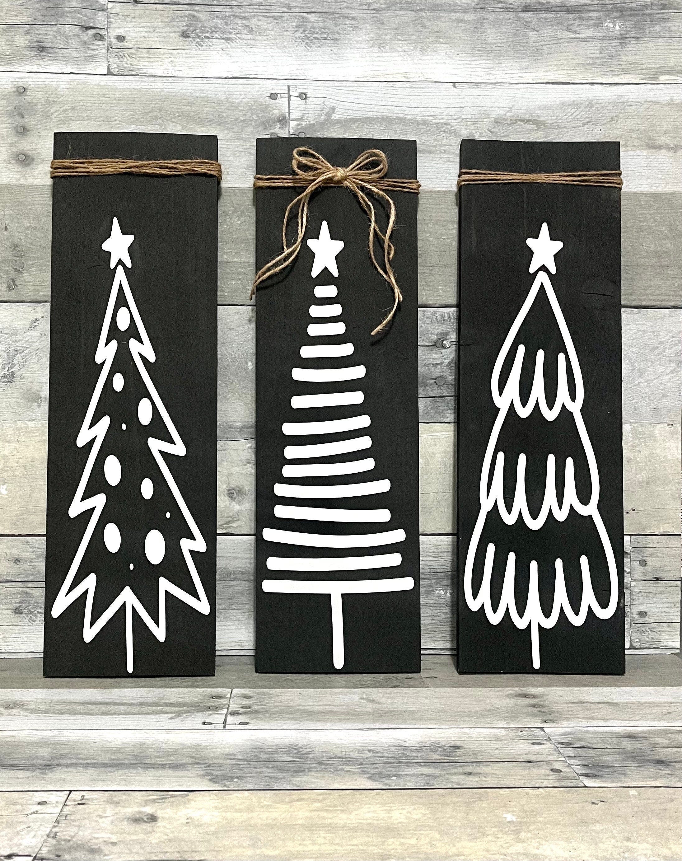 Rustic Christmas Decor | Farmhouse Christmas | Christmas Mantel Decor | Christmas Tree Sign