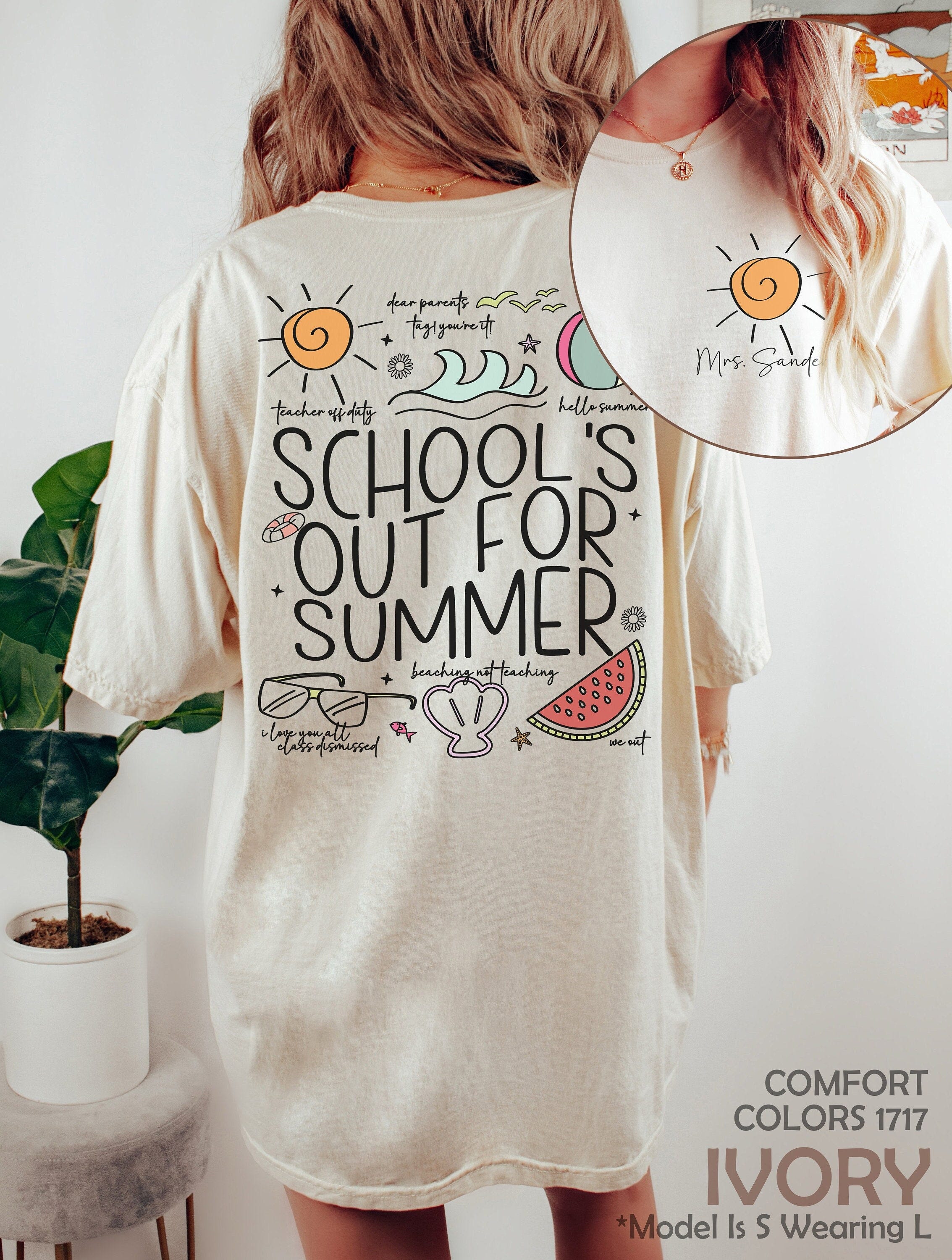 Last Day of School Shirt, Schools Out For Summer, Custom End of School Year Shirt For Teacher Appreciation, Teacher Summer Vacation Shirt