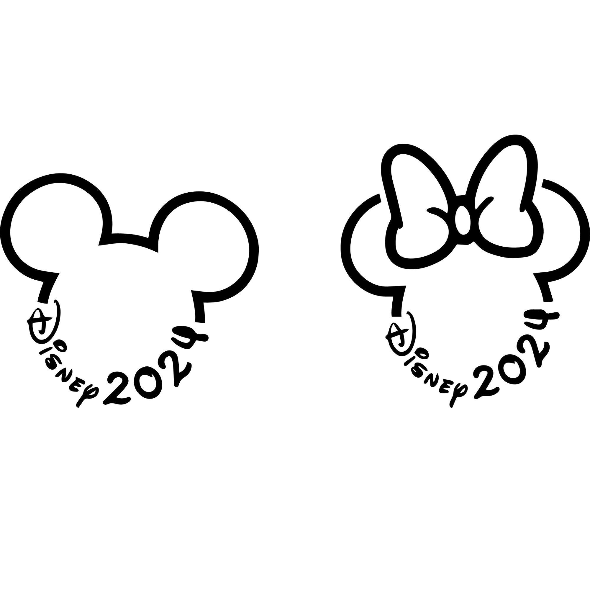 Mickey Minnie Mouse, 2024, mickey svg, mickey mause svg, Ears Bow, Outline, Travel, Vacation, Cut, Cricut, Silhouette, Instant Download