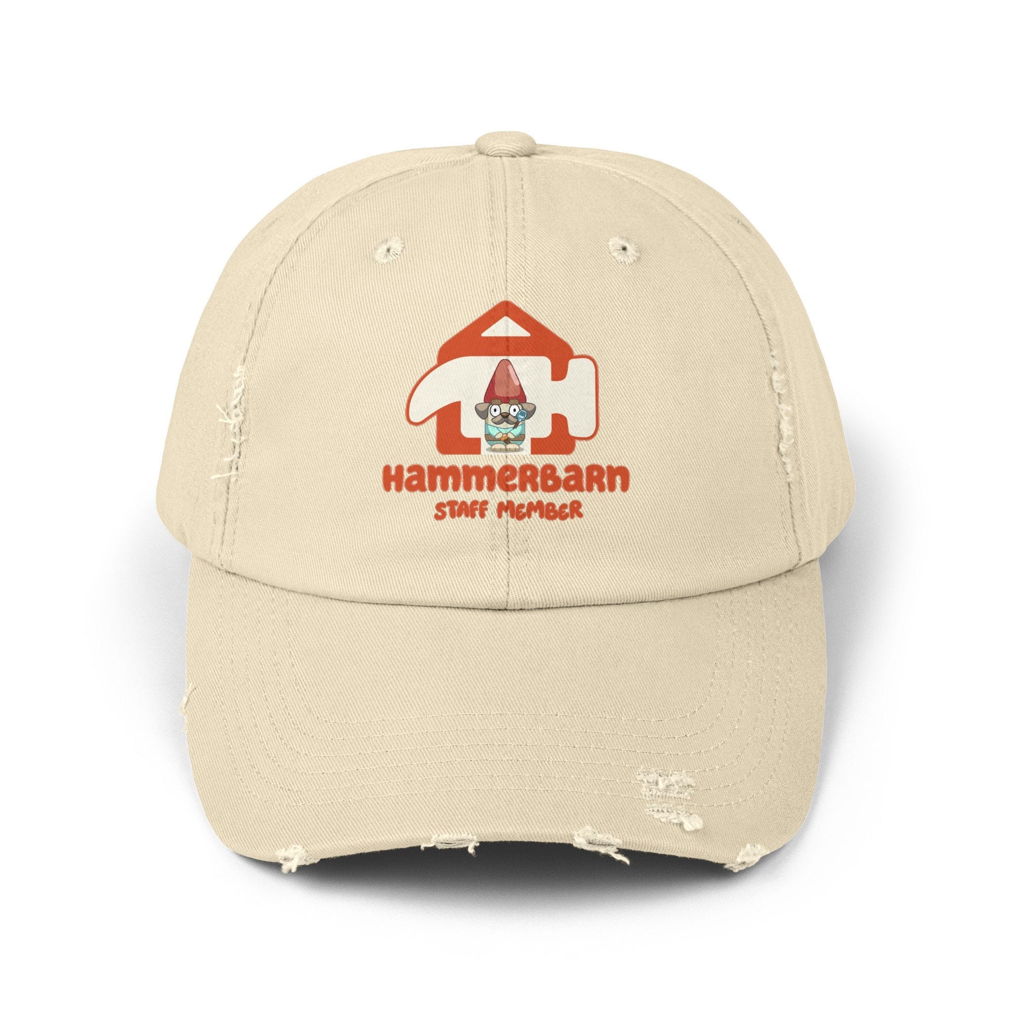 Hammerbarn Staff Member Bluey Bingo Bandit Chili Heeler Disney Kids Family TV Show Cartoon Mom Dad Baseball Hat Unisex Distressed Cap