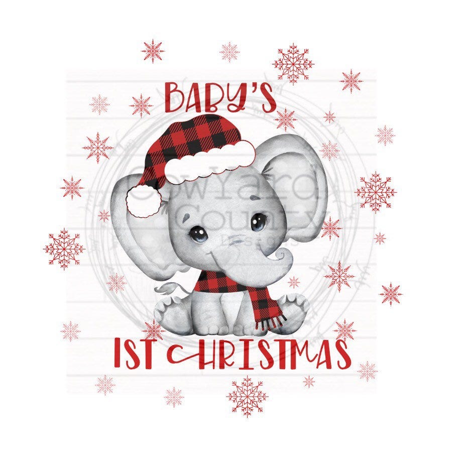 Christmas Elephant png, Baby Sublimation, Christmas png, Christmas sublimation, baby png, Elephant png, sublimation designs, plaid png