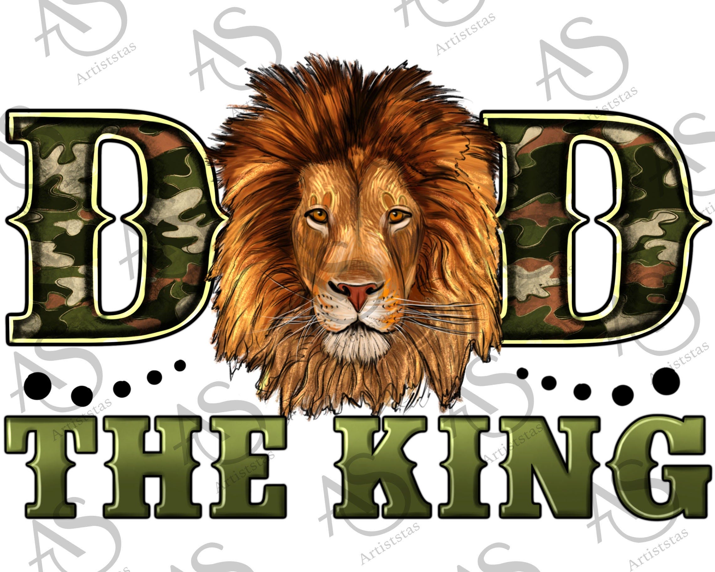 Dad The King Png Sublimation Design, Dad Lion Png, Father