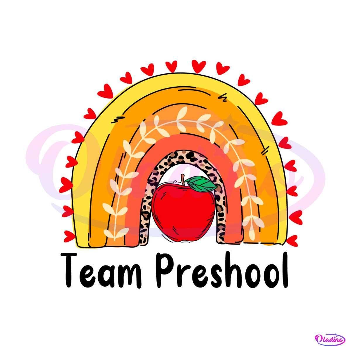 Team Preschool SVG Back To School SVG Graphic Design File