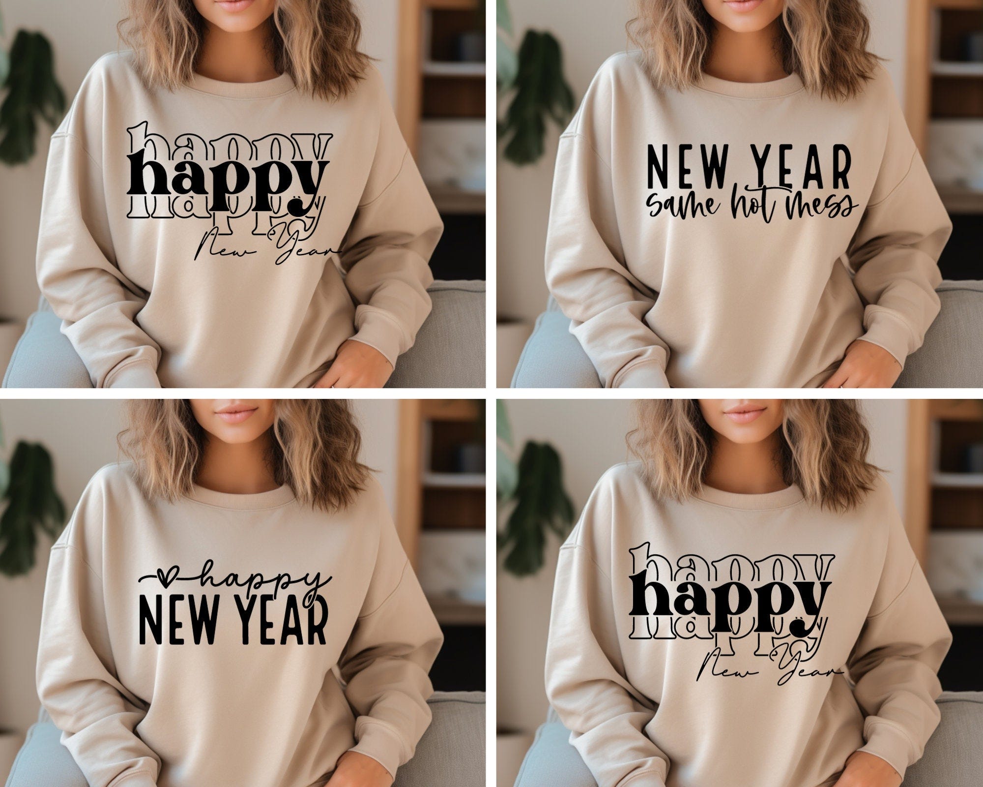 Happy New Year SVG Bundle - Happy New Year SVG PNG, New Year Shirt Svg, Merry Christmas Svg, Happy New Year 2024 Svg