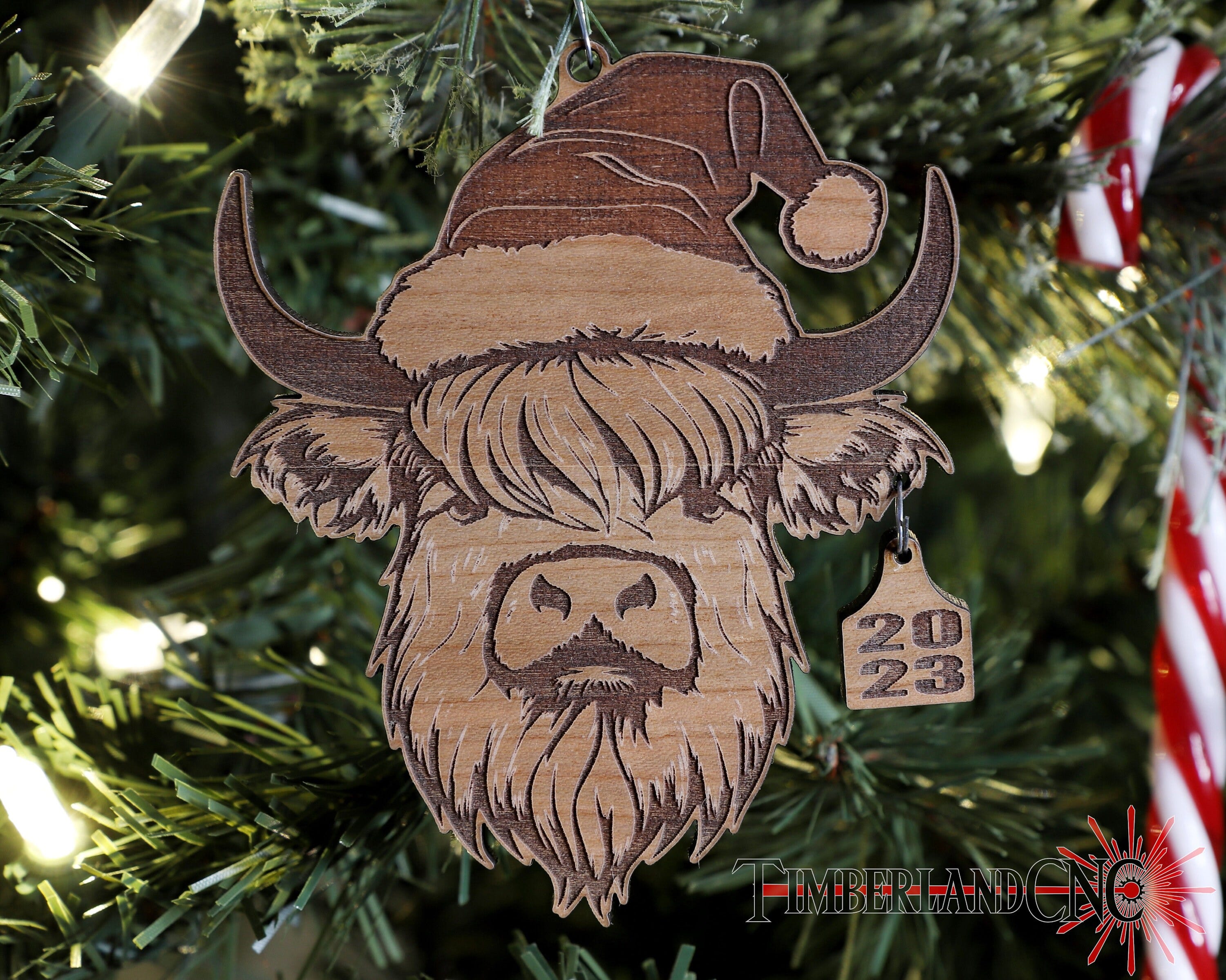 Highland Cow Ornament, SVG, Laser Cutting File