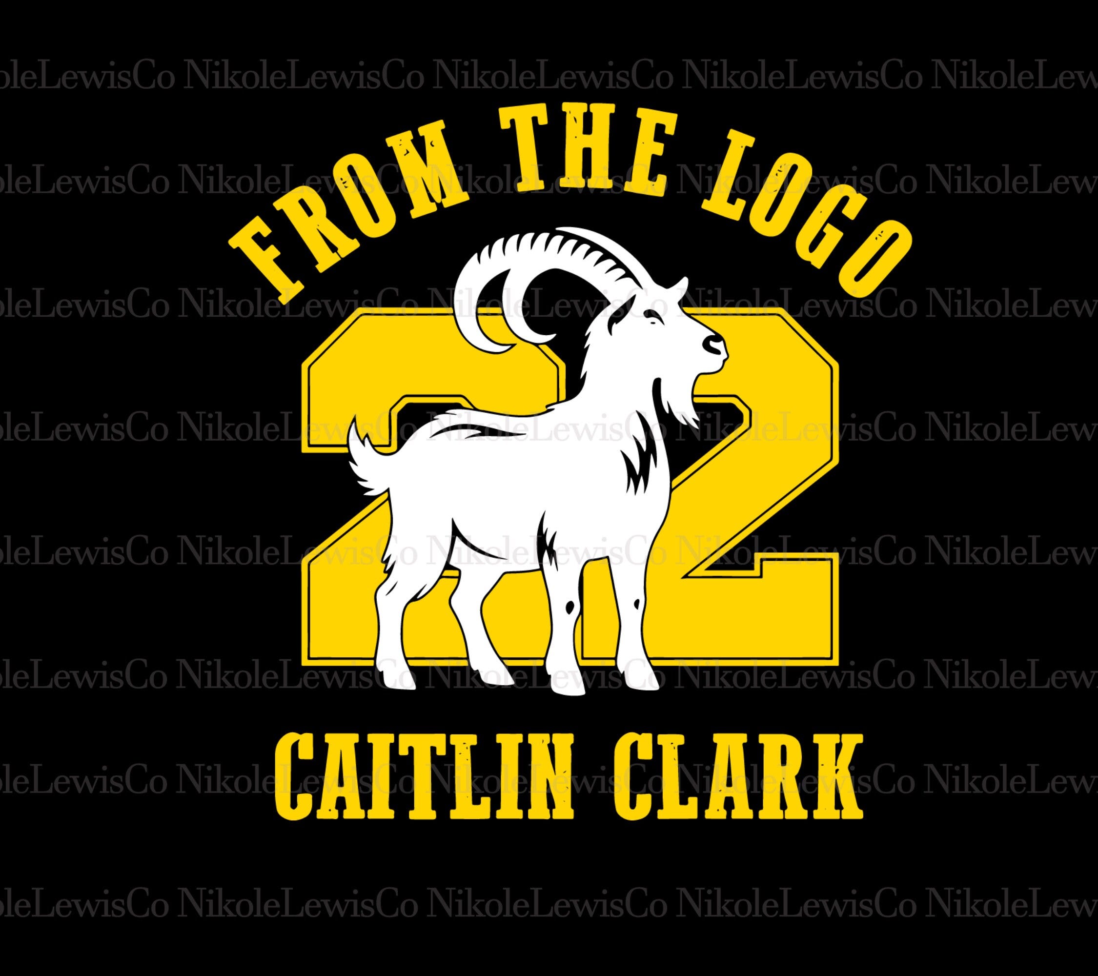 From The Logo Caitlin Clark GOAT 22 Svg Digtital Download