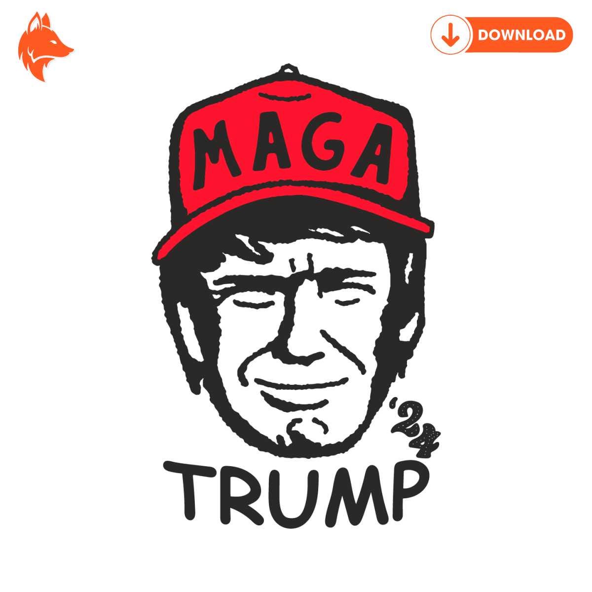 Free Retro Trumps 24 MAGA Vote Trump SVG