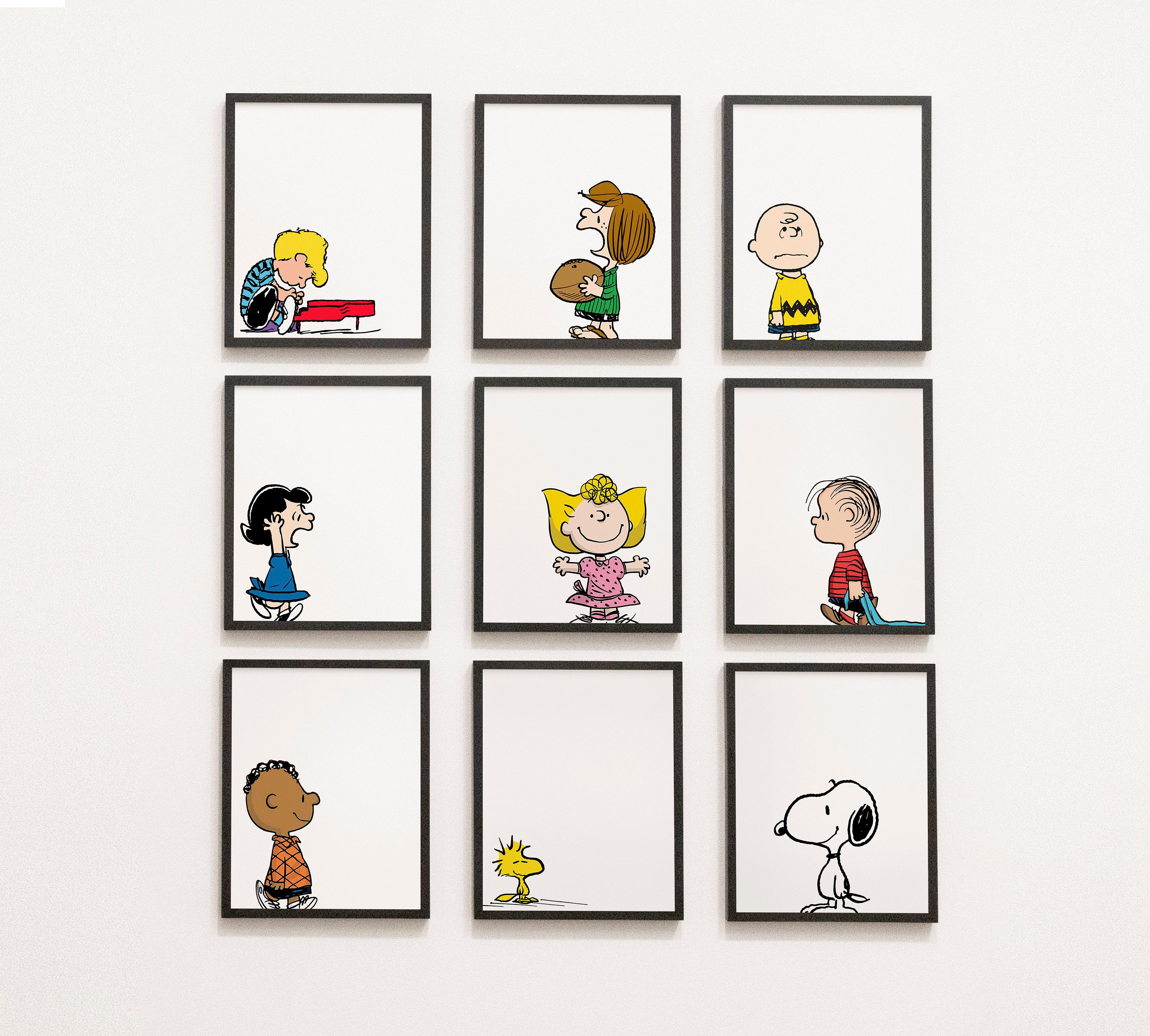 Peanuts Characters Gallery Wall - Classroom Decor, art, digital printable instant download, child