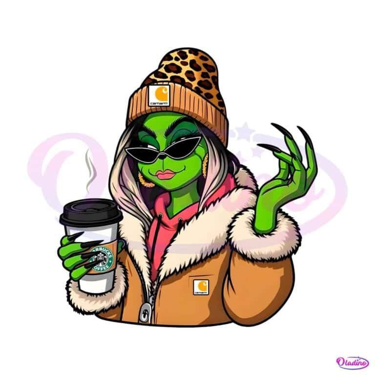 Free Cute Grinch Girl Boujee PNG