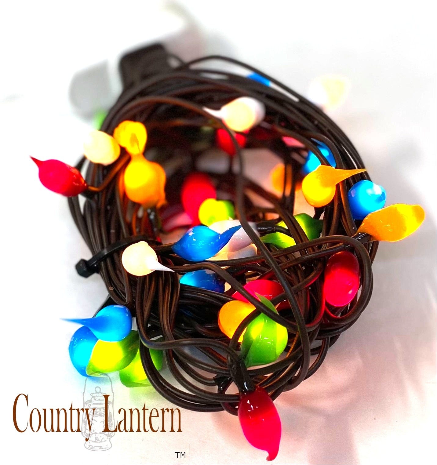 Teeny Incandescent String Light 50 Count Old Time Christmas Handmade