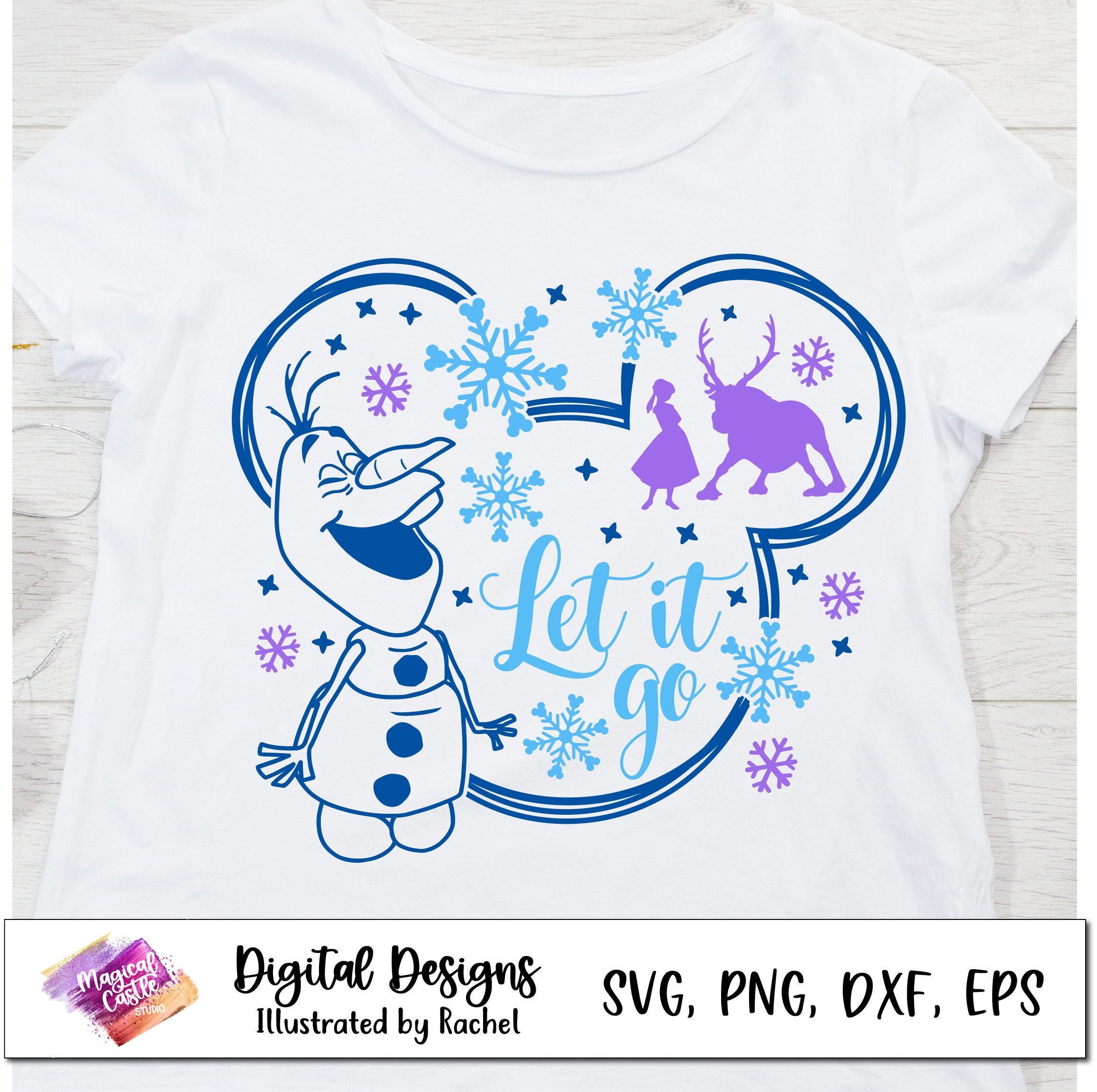 Let it Go SVG, Frozen Svg, Magical Castle Svg, Vacation Svg, Mouse Ears Svg, Dxf, Png, disneyland trip SVG, Let it go quote svg png